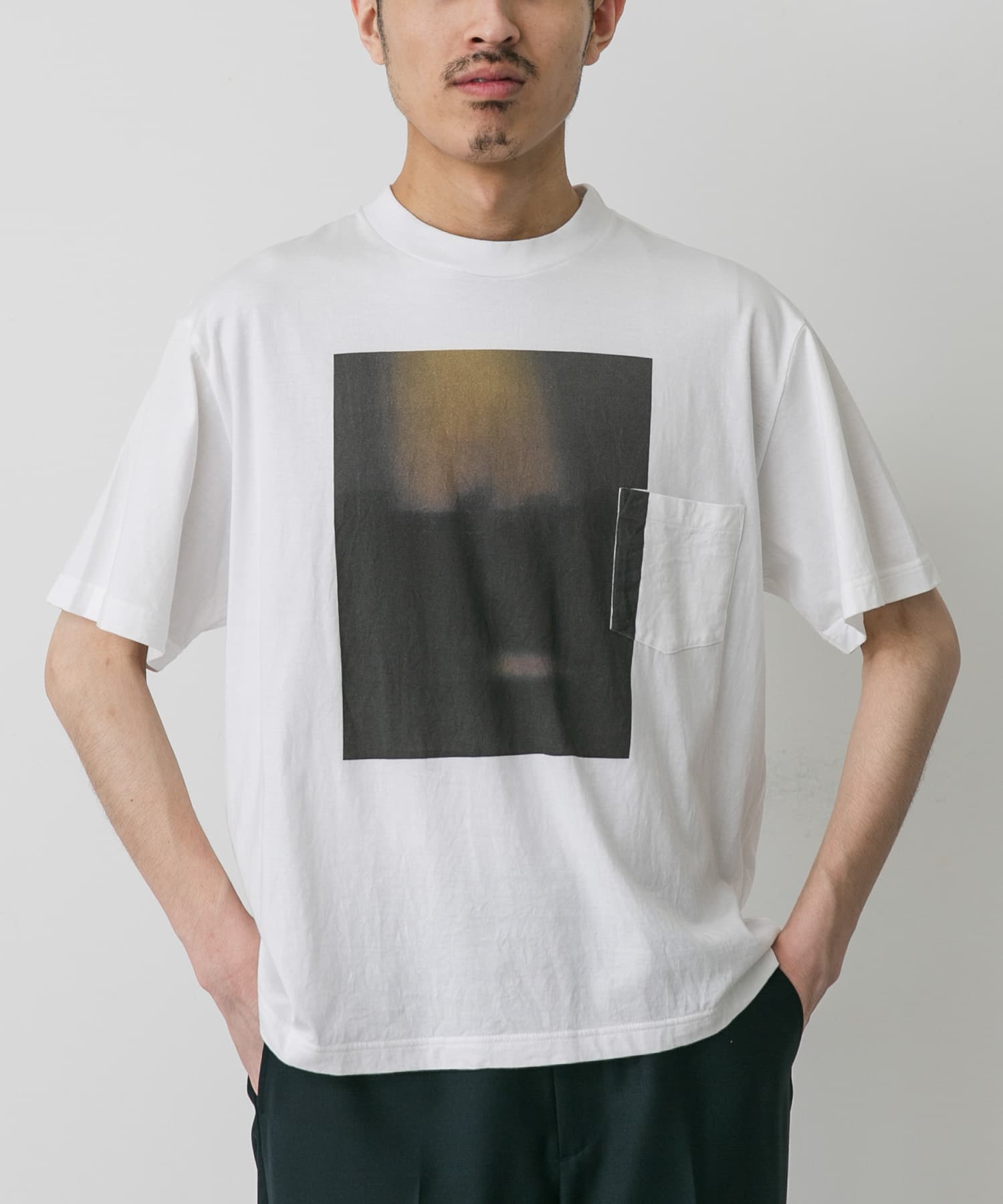 STILL BY HAND フォトプリントポケットTシャツ(46 WHITE): トップス