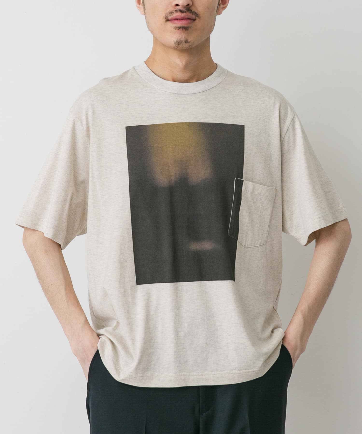 STILL BY HAND フォトプリントポケットTシャツ(46 WHITE): トップス