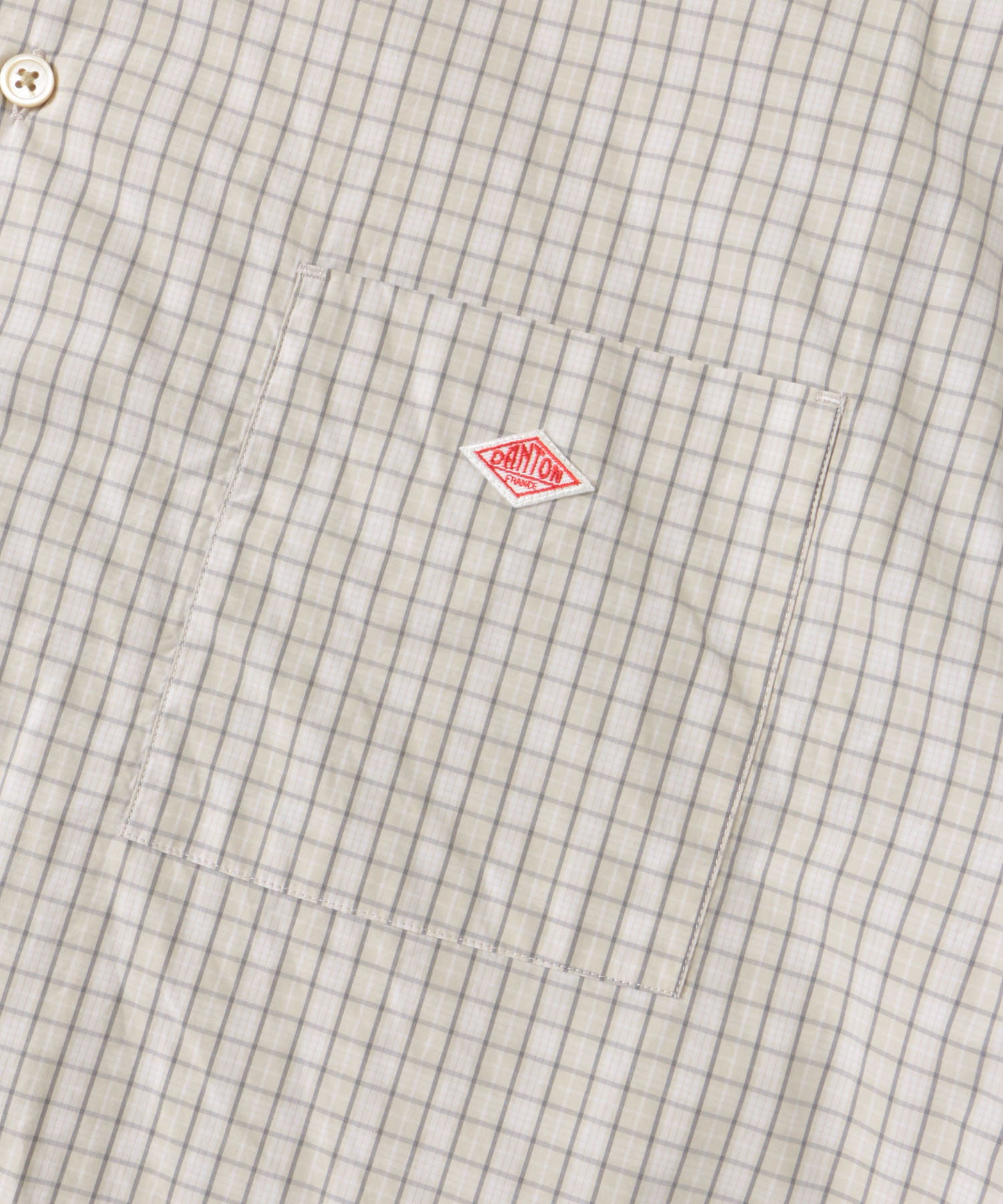 DANTON　WORK SHIRTS SHORT-SLEEVE BEG/GRY 42