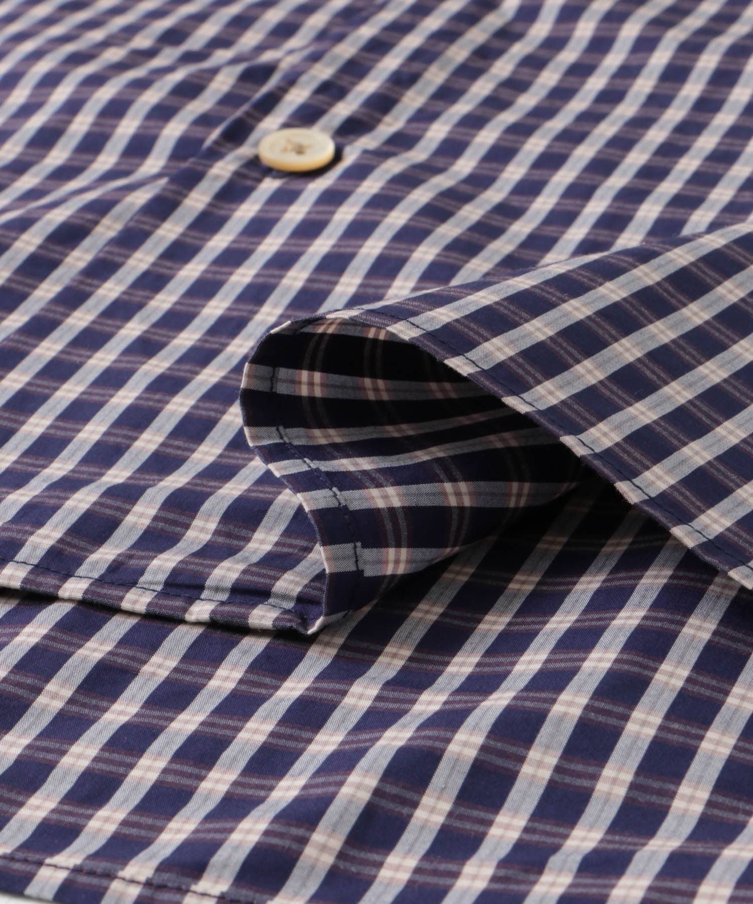 DANTON　WORK SHIRTS SHORT-SLEEVE NVY/BRN 42