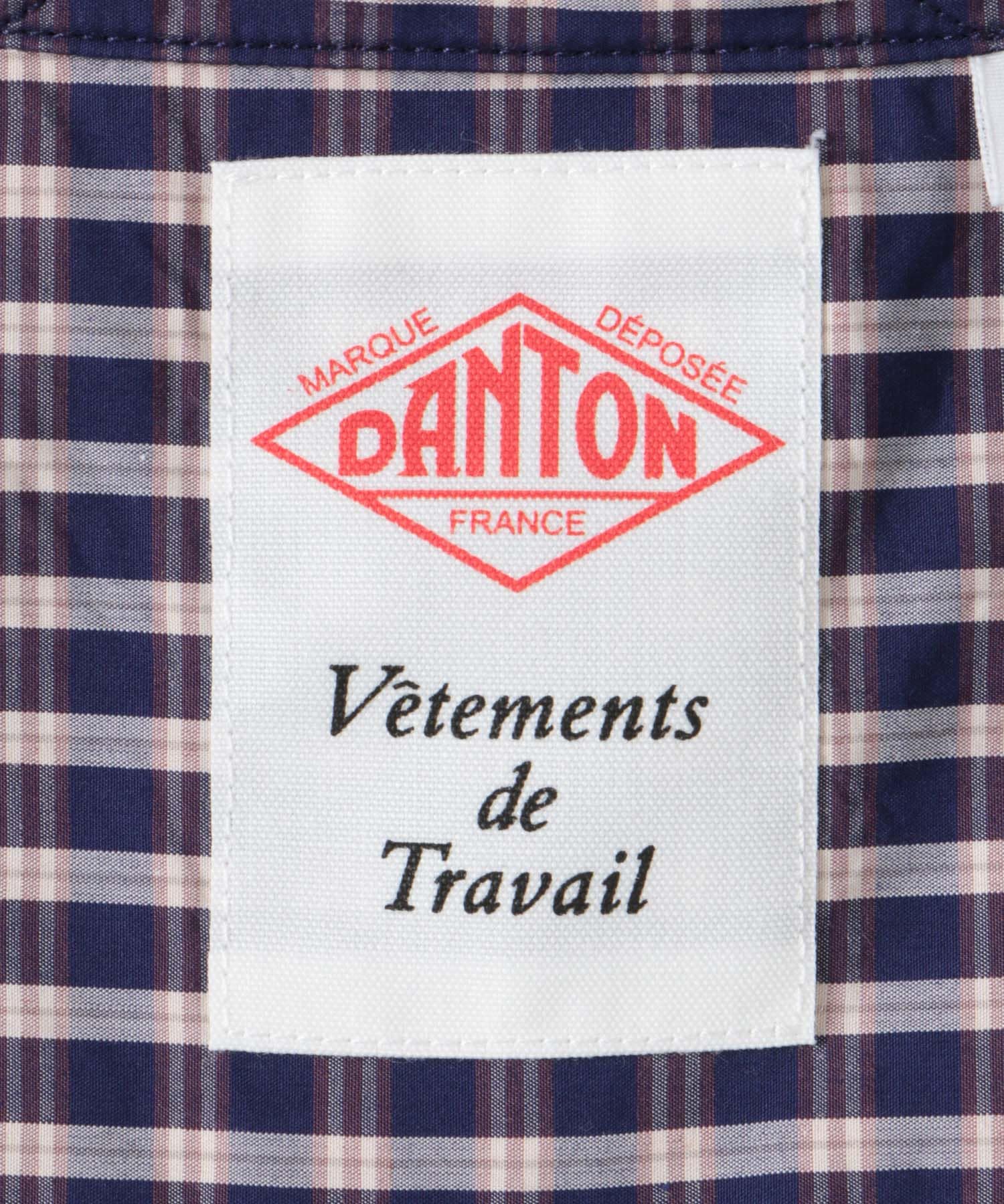 DANTON　WORK SHIRTS SHORT-SLEEVE NVY/BRN 42
