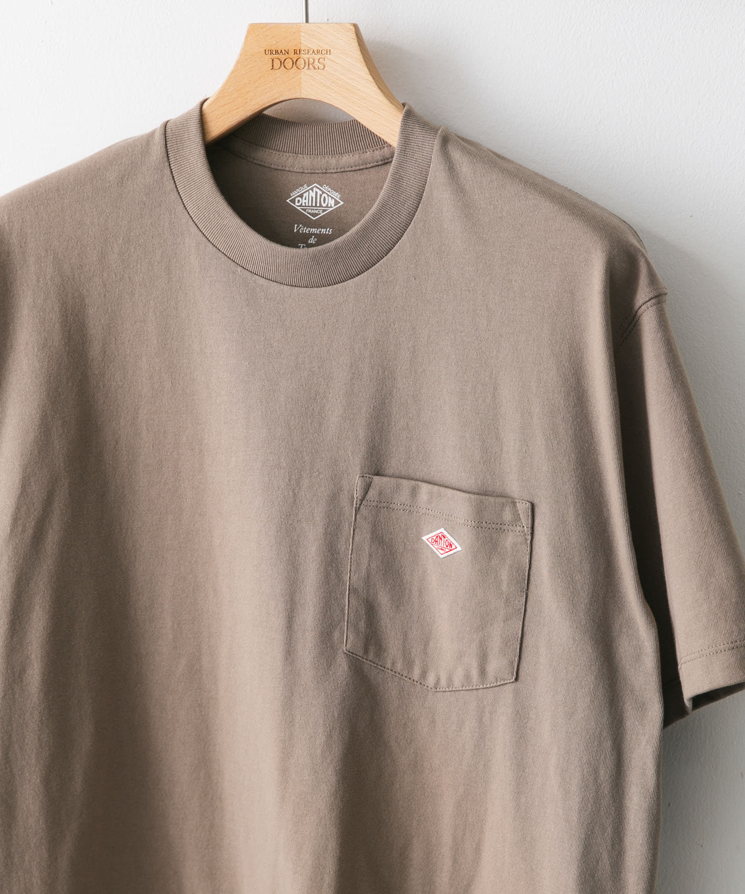 DANTON　POCKET T-SHIRTS TAUPE M