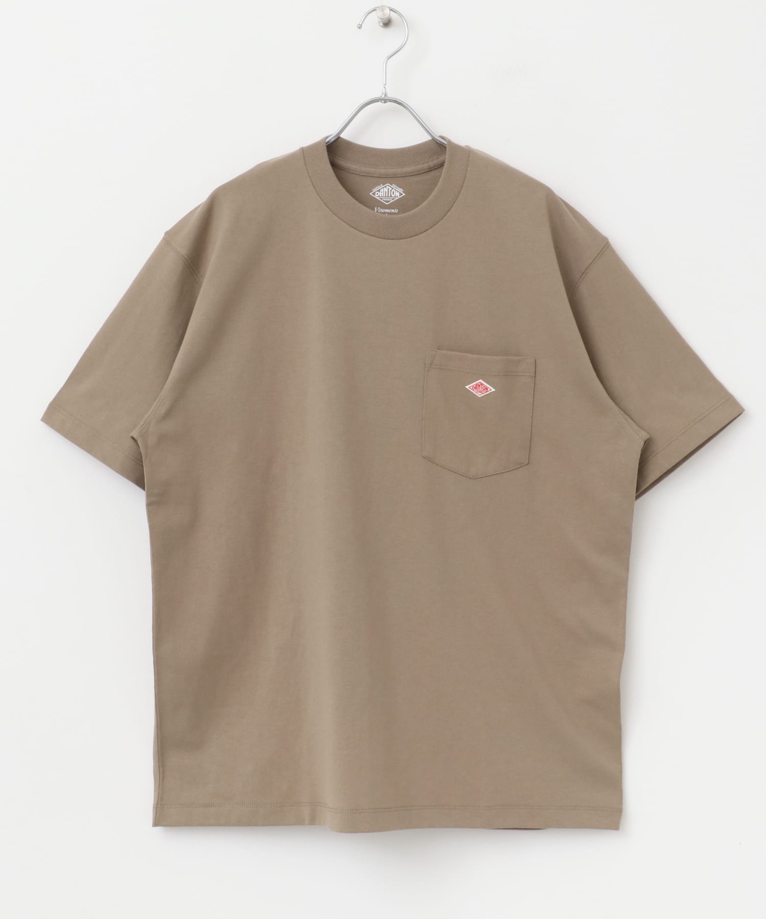 DANTON　POCKET T-SHIRTS TAUPE M