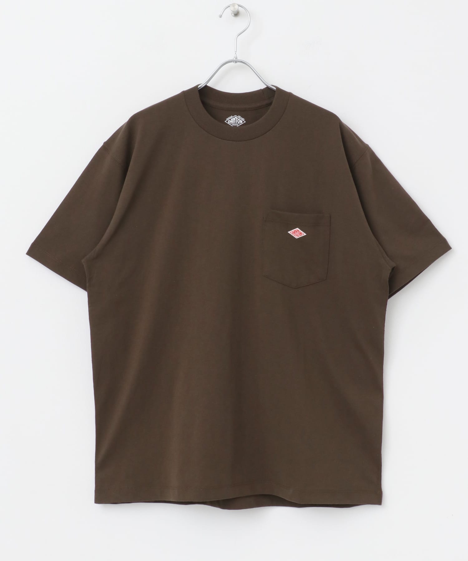 DANTON　POCKET T-SHIRTS DARK BROWN M