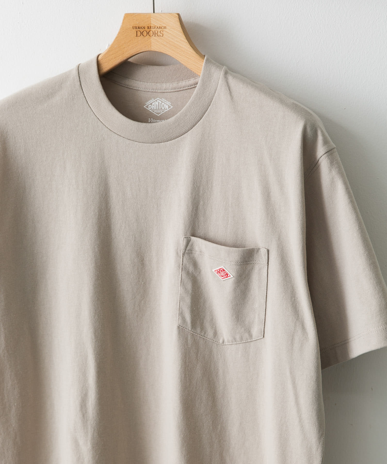 DANTON　POCKET T-SHIRTS GREIGE M