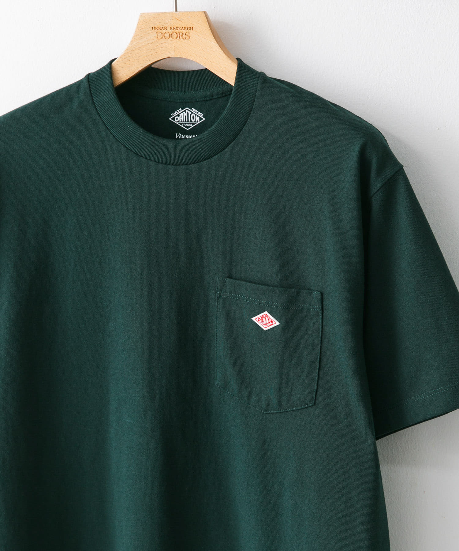 DANTON　POCKET T-SHIRTS DARK GREEN M