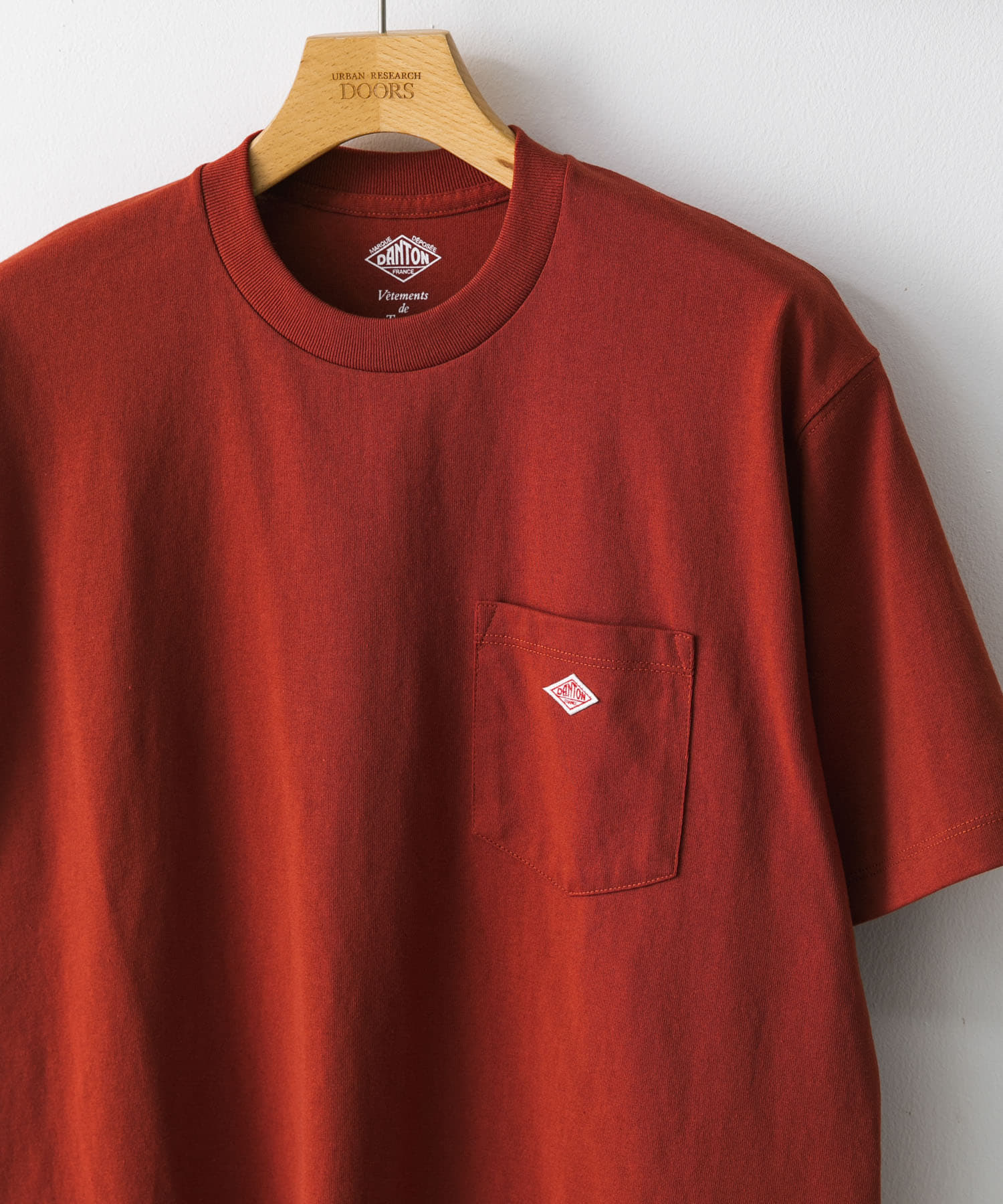 DANTON　POCKET T-SHIRTS RED M