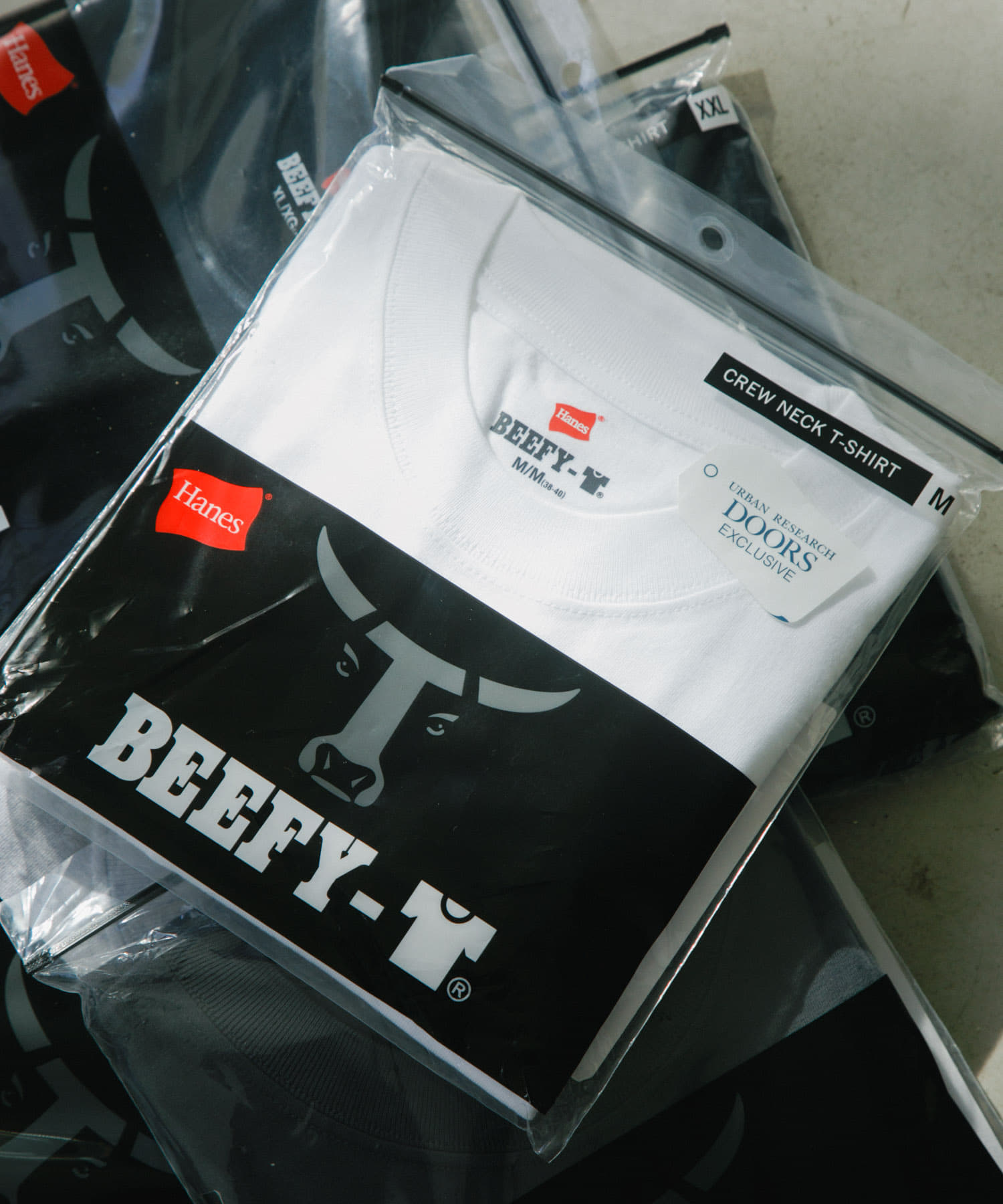 『別注』Hanes×DOORS　BEEFY-T DOORS FIT Short-Sleeve ホワイト M