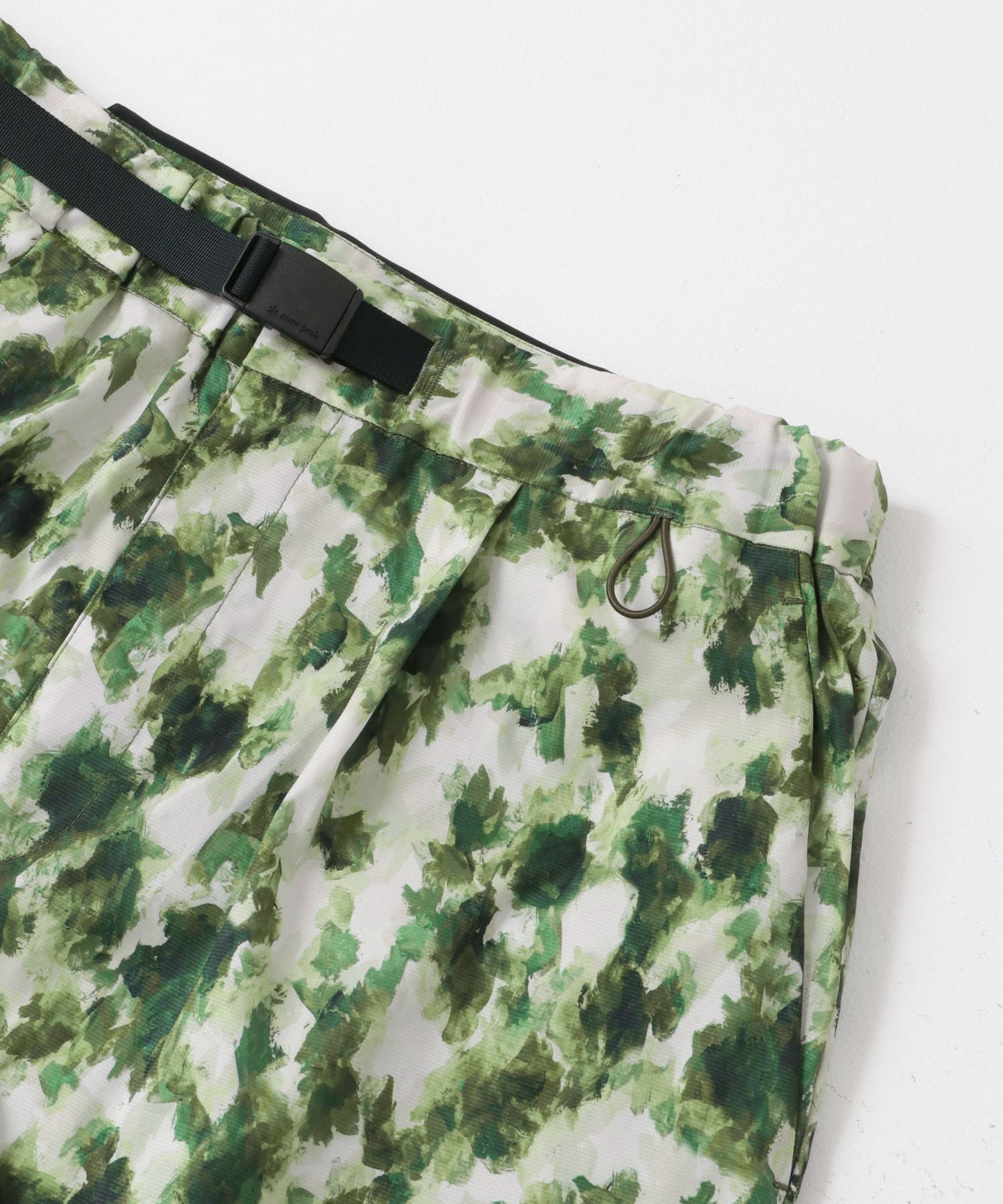 Snow Peak Apparel　Printed Quick Dry Shorts GREEN PT M