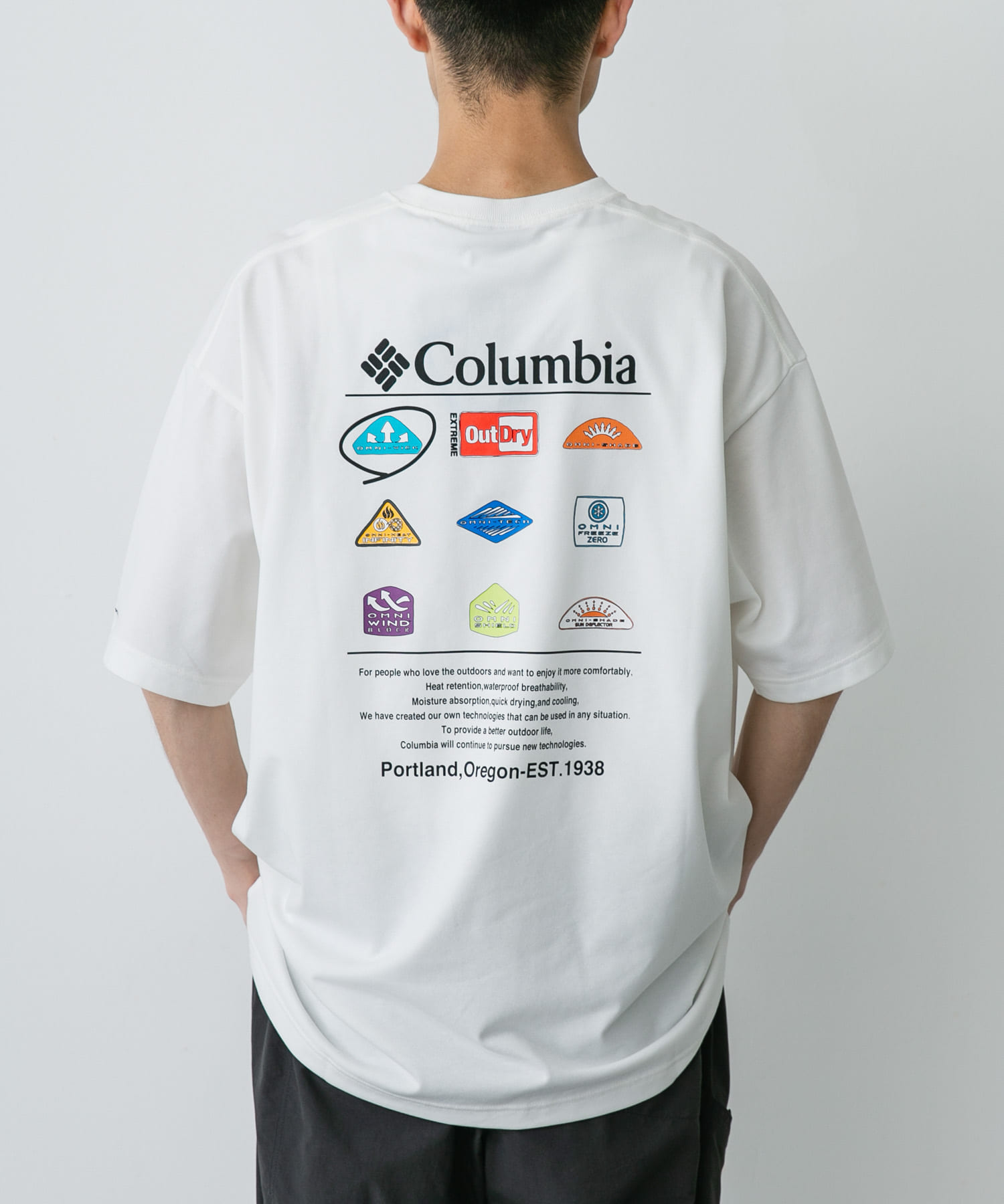 Columbia スタックブルックグラフィックショートスリーブTシャツ(M Sea
