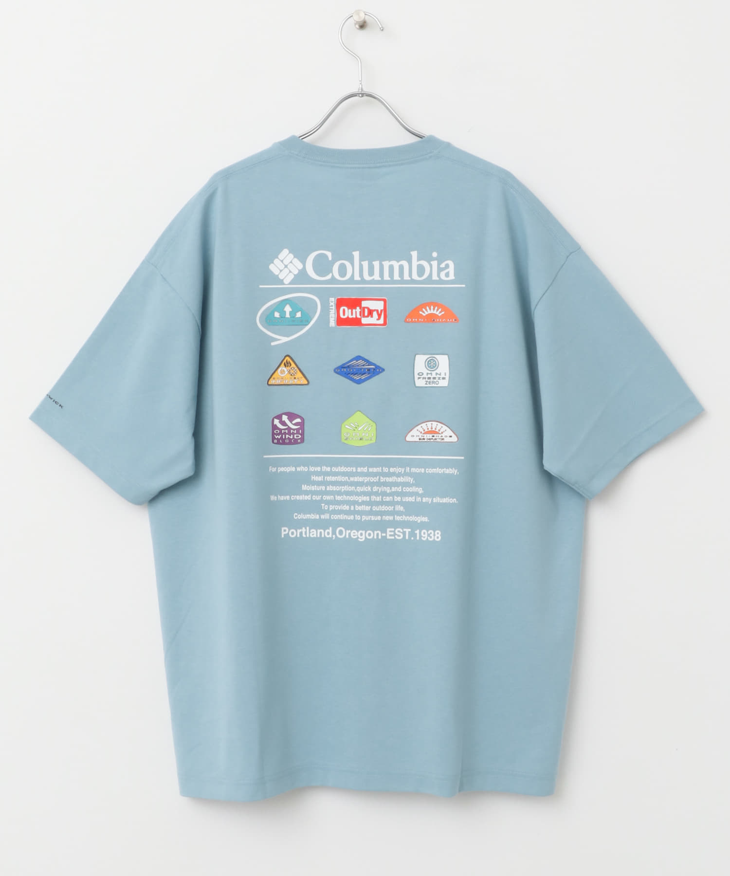 Columbia　スタックブルックグラフィックショートスリーブTシャツ RippleBlue M