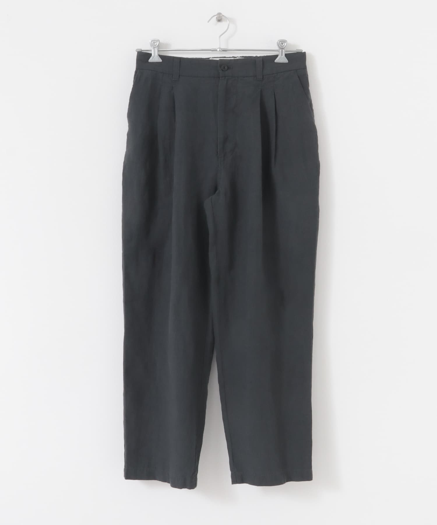 STILL BY HAND リネン2タックワイドテーパードパンツ(44 GREIGE