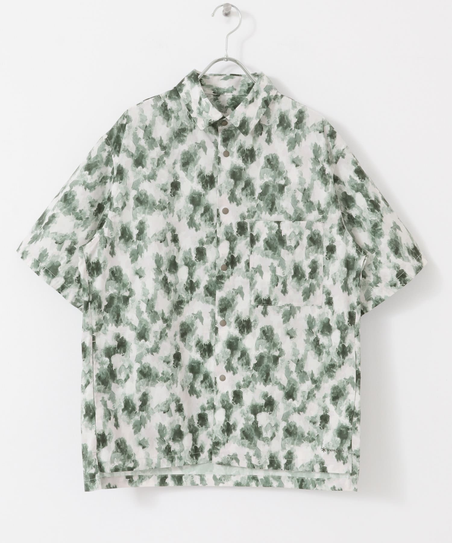 Snow Peak Apparel　Printed Quick Dry Shirts GREY PT M