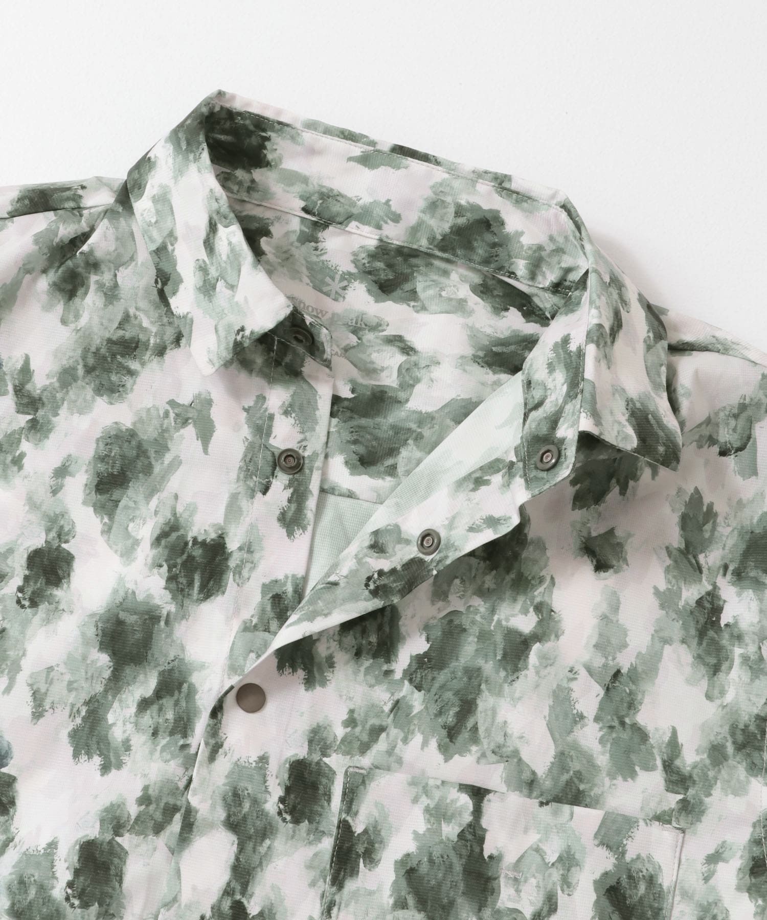 Snow Peak Apparel　Printed Quick Dry Shirts GREY PT M