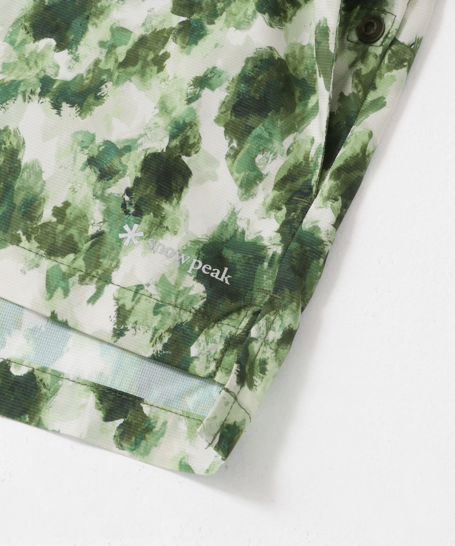 Snow Peak Apparel　Printed Quick Dry Shirts GREEN PT M