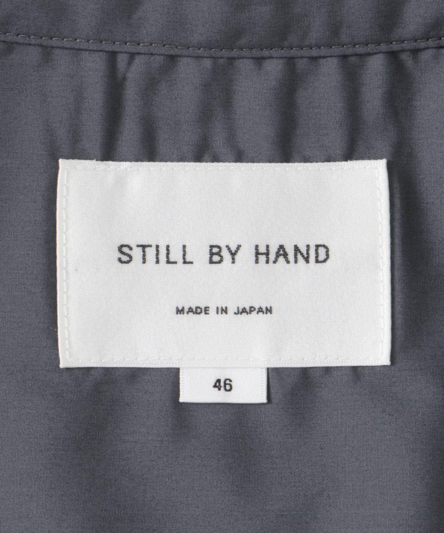 STILL BY HAND　高密度コットン半袖シャツ CHARCOAL 46