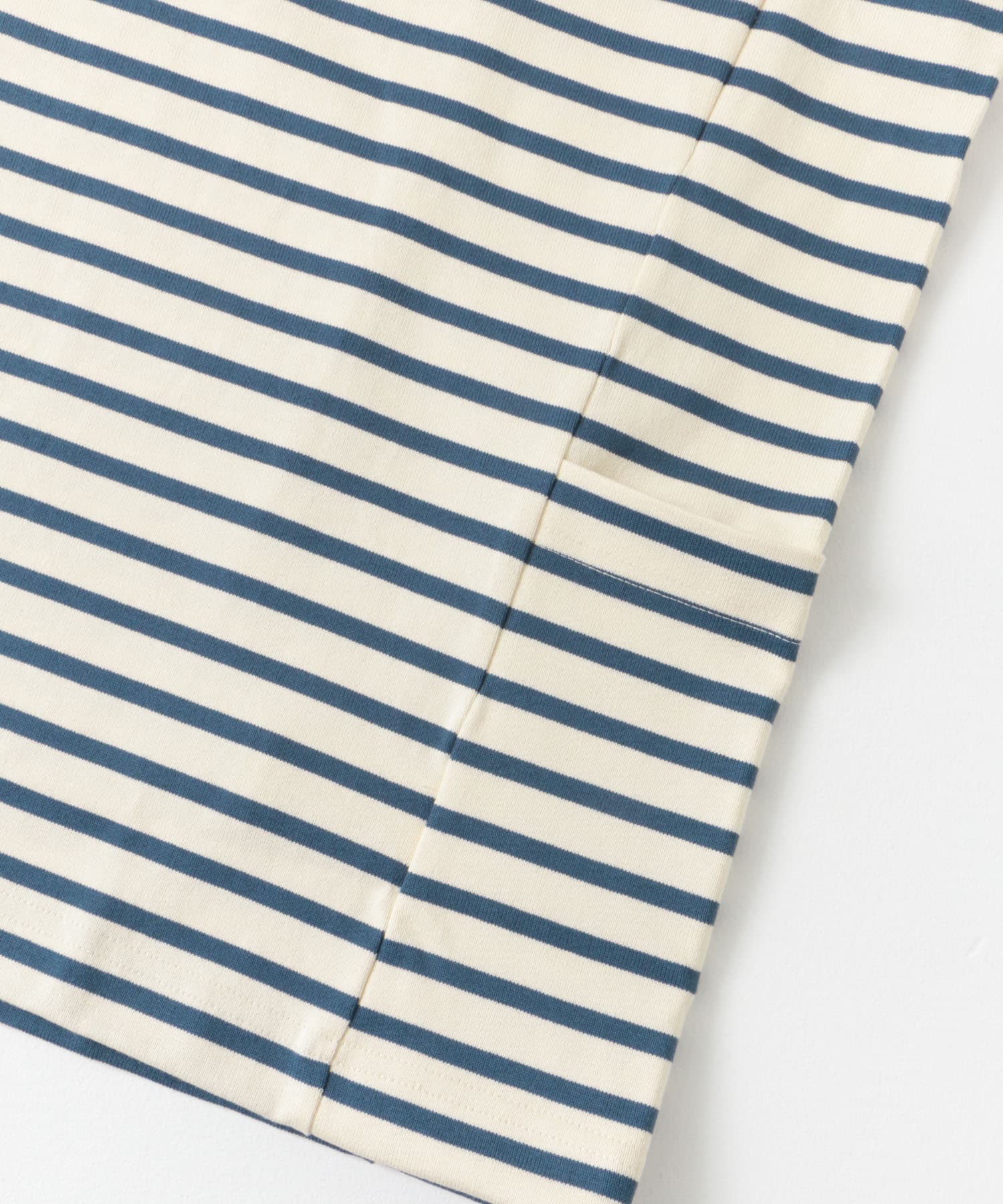 Snow Peak Apparel　Heavy Cotton Border T-Shirts BLUE BD M
