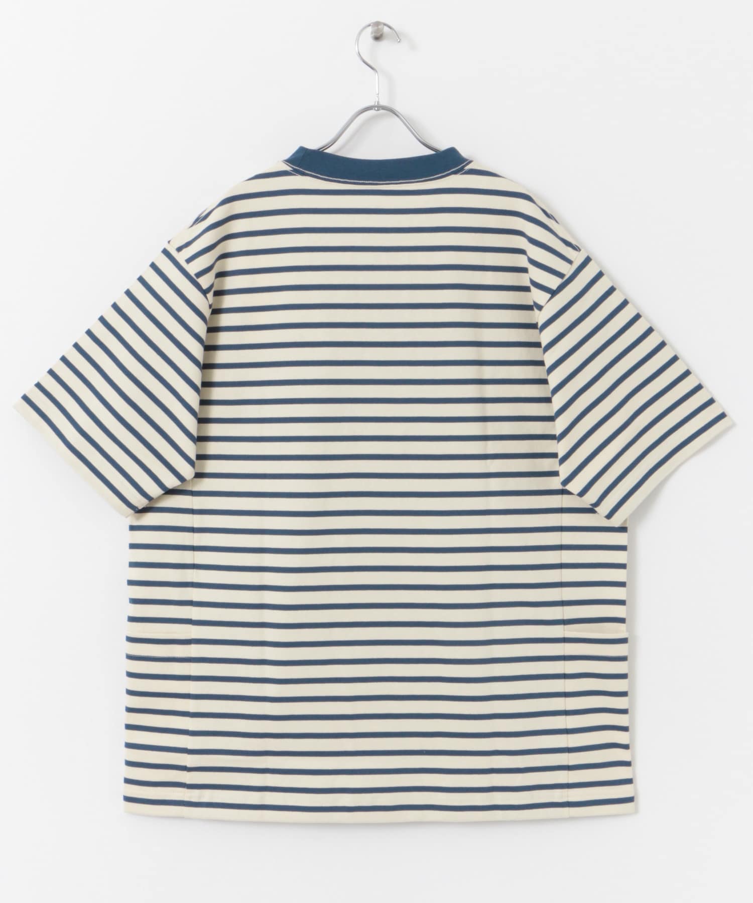 Snow Peak Apparel　Heavy Cotton Border T-Shirts BLUE BD M