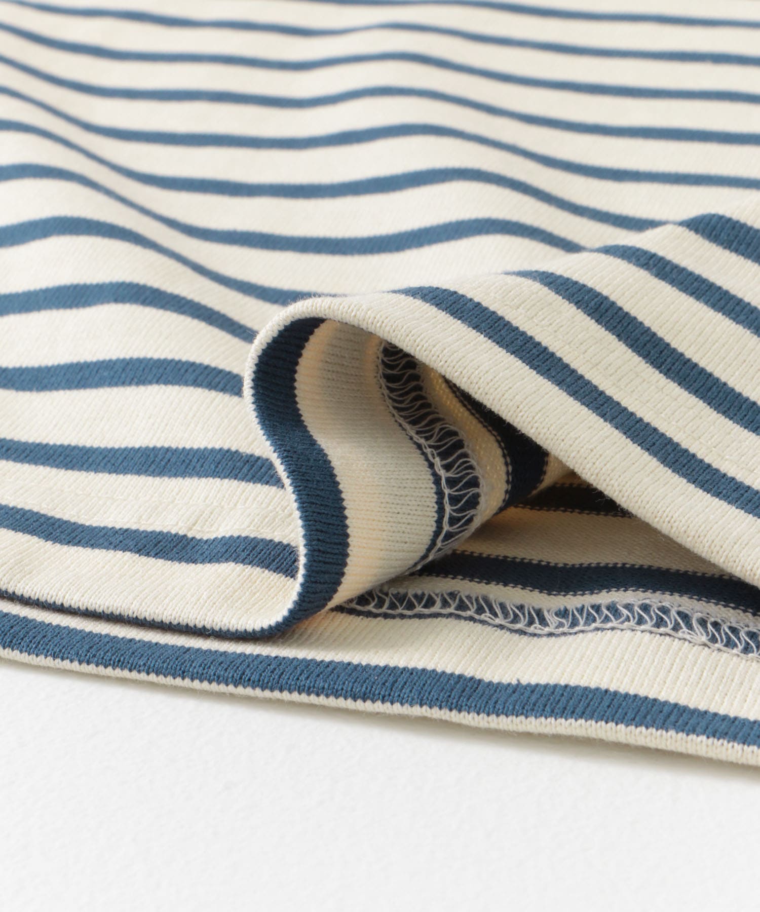 Snow Peak Apparel　Heavy Cotton Border T-Shirts BLUE BD M