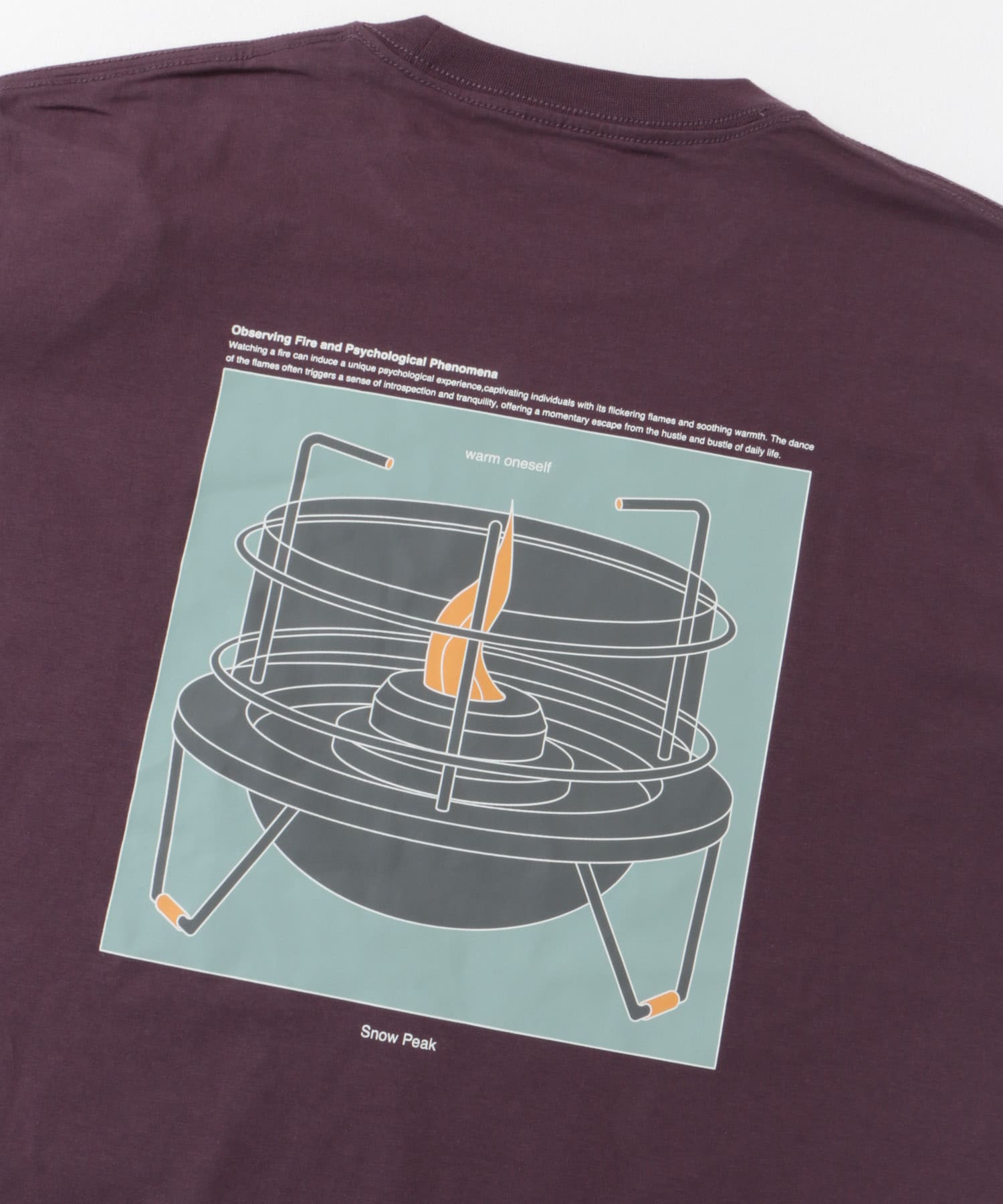Snow Peak Apparel　Warm Oneself T-Shirts BURGUNDY M
