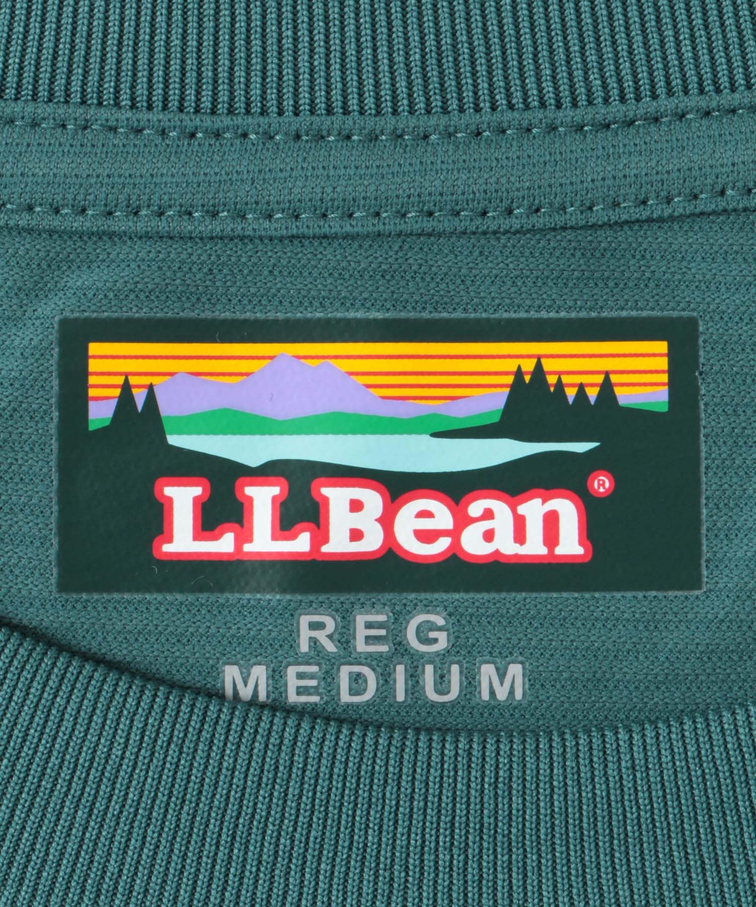 L.L.Bean　Abbot Short Sleeve Crew Green M