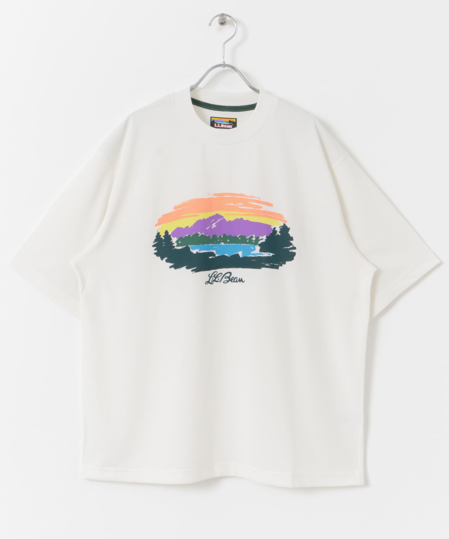 L.L.Bean　Canton Mt Lake Graphic T-shirts Off white M