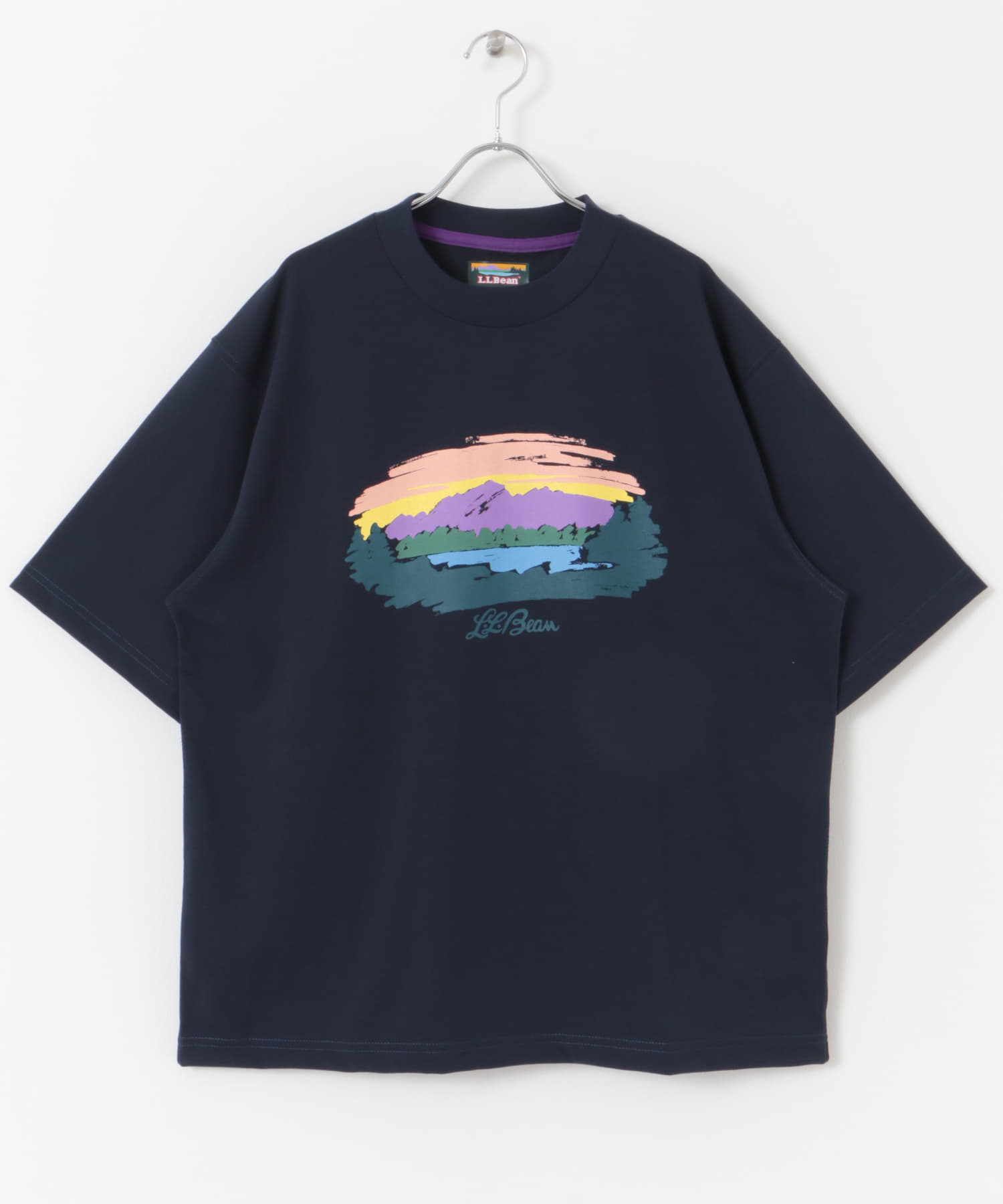 L.L.Bean　Canton Mt Lake Graphic T-shirts Navy M