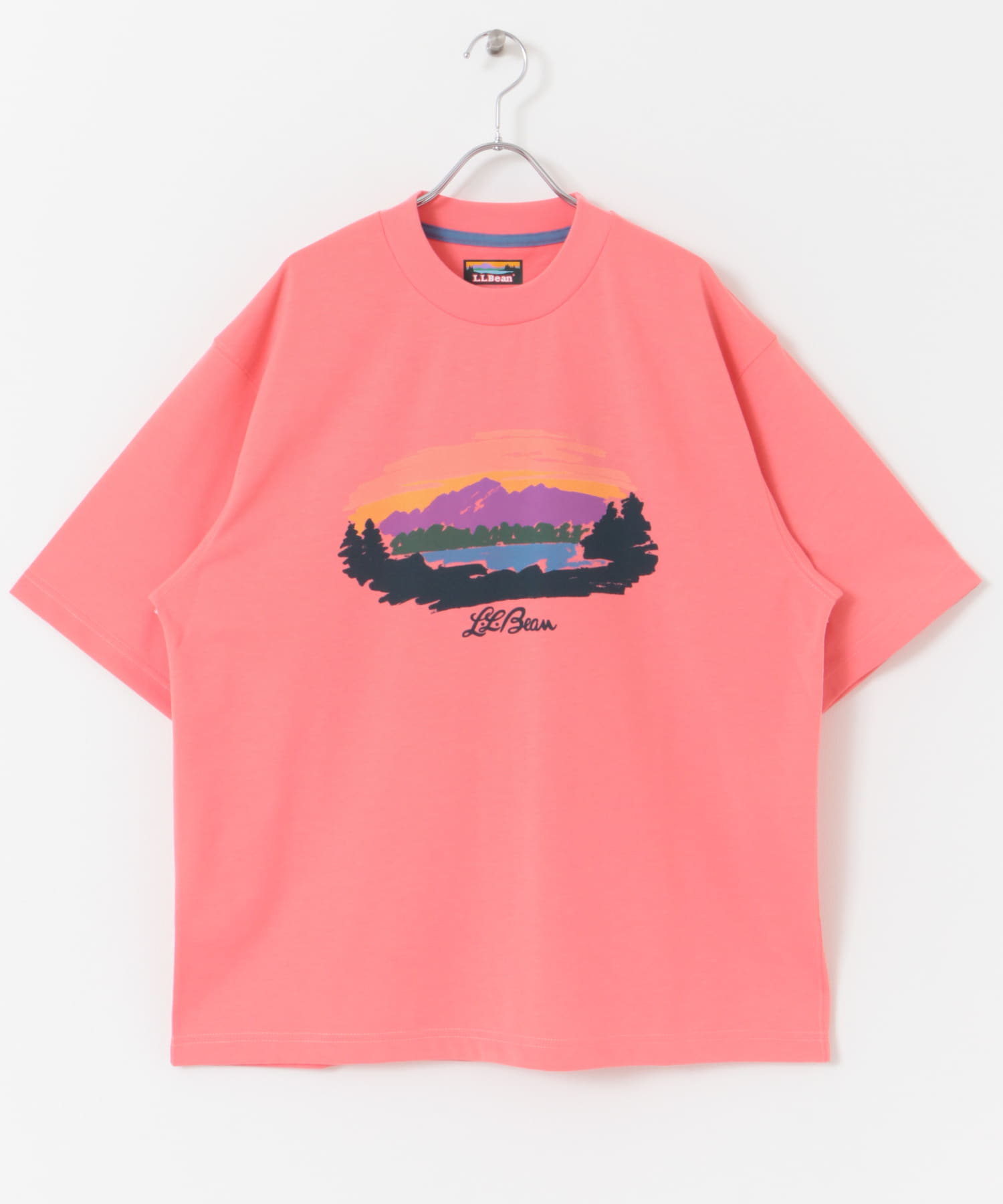 L.L.Bean　Canton Mt Lake Graphic T-shirts Pink M