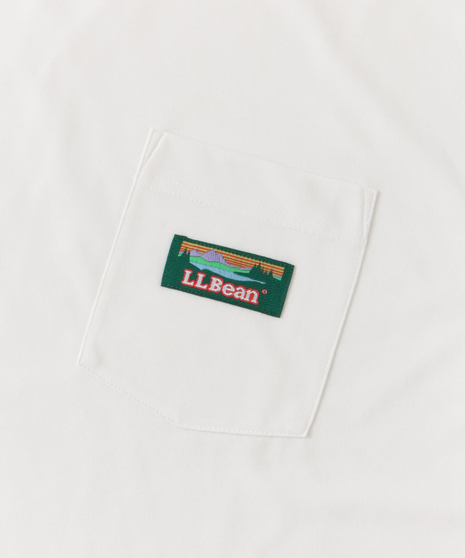 L.L.Bean　Canton Katahdin Pocket T-shirts Off white M
