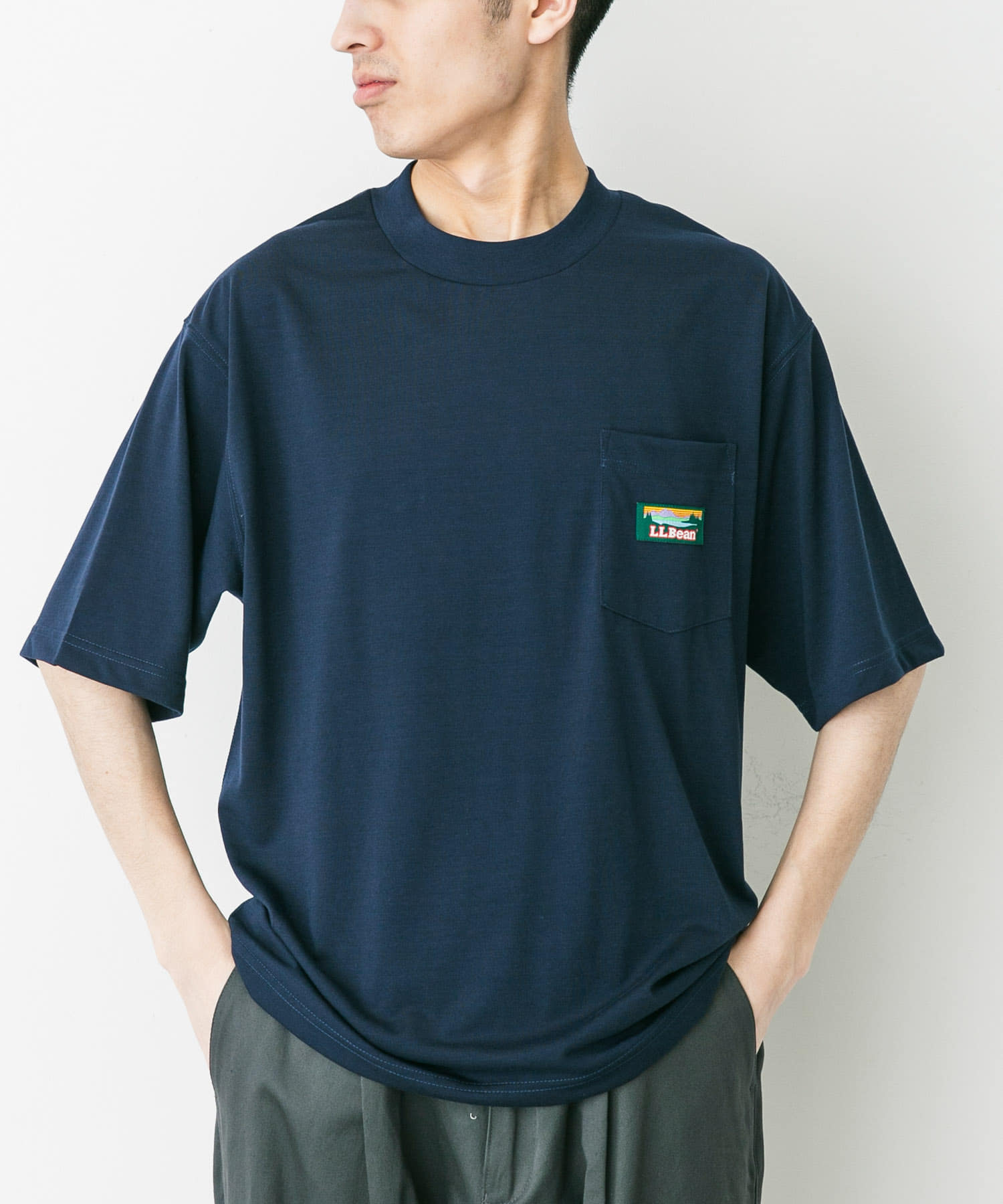 L.L.Bean Canton Katahdin Pocket T-shirts(M Off white