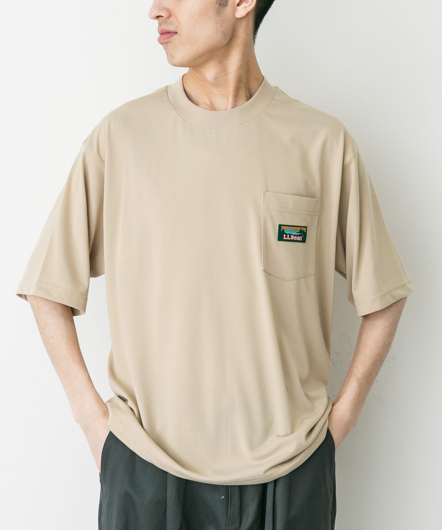 L.L.Bean Canton Katahdin Pocket T-shirts(M Off white