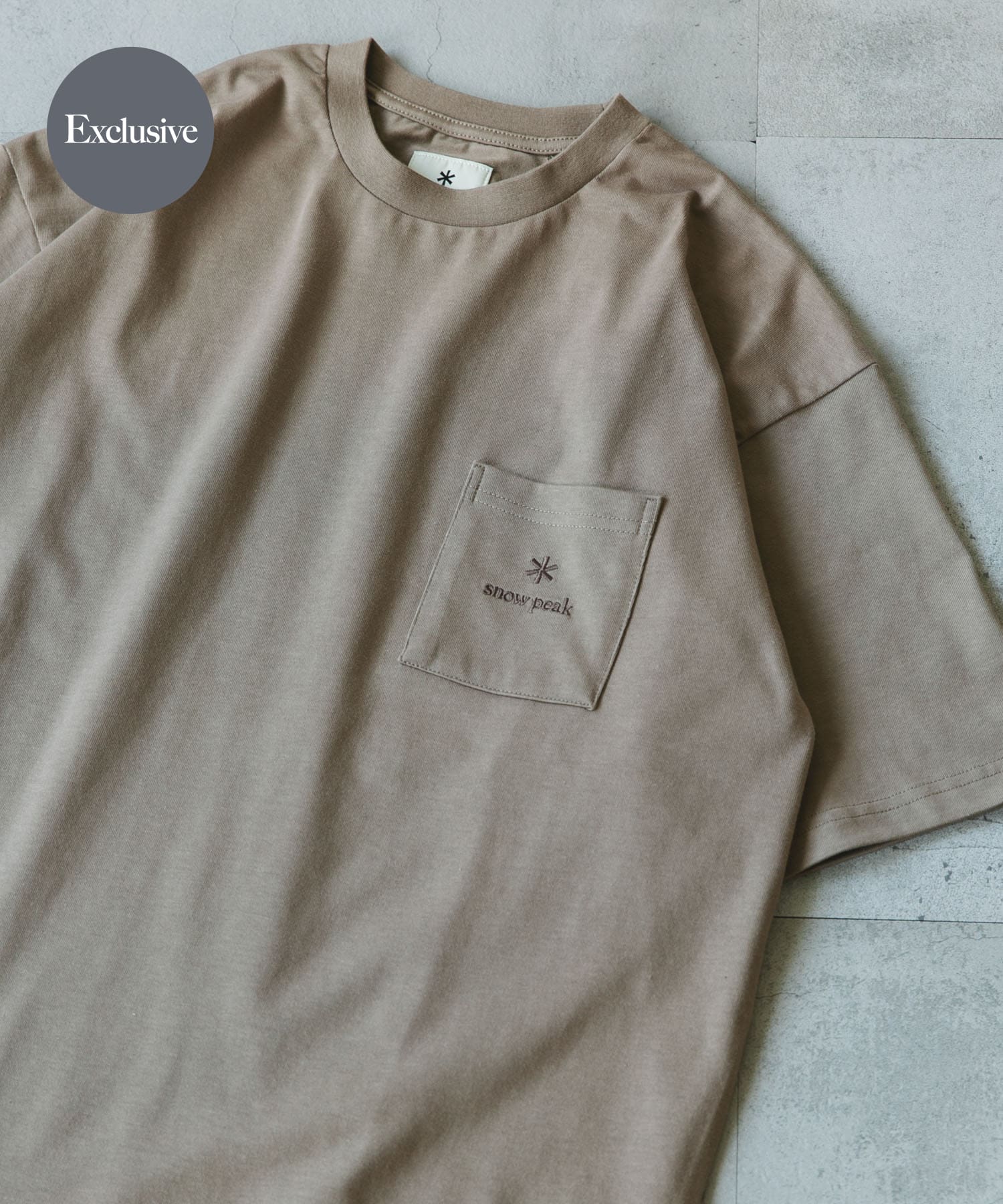 『別注』Snow Peak Apparel×DOORS　Pocket Logo T-shirts COYOTE M