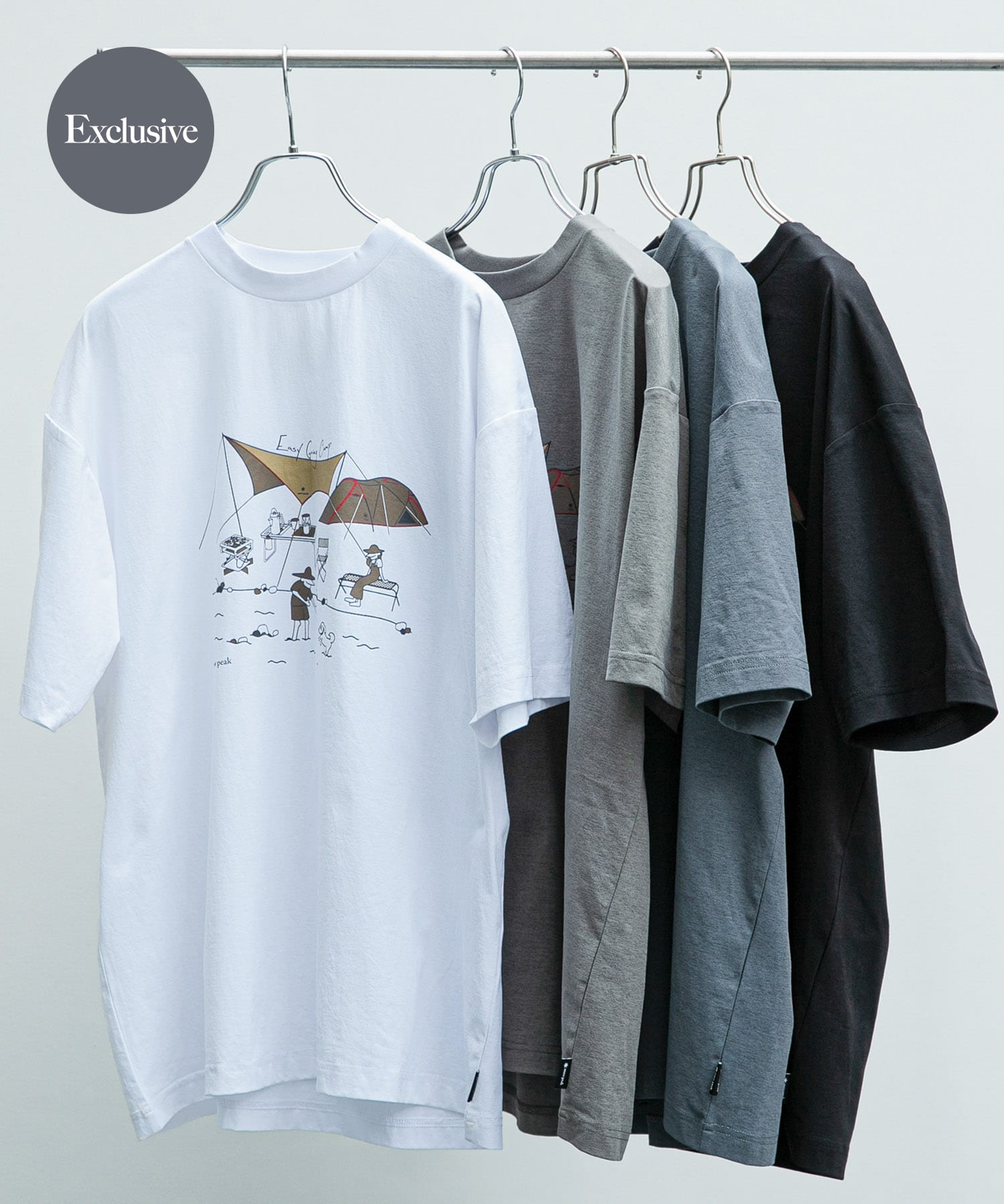 『別注』Snow Peak×DOORS　WaterActive Print Tee WHITE L