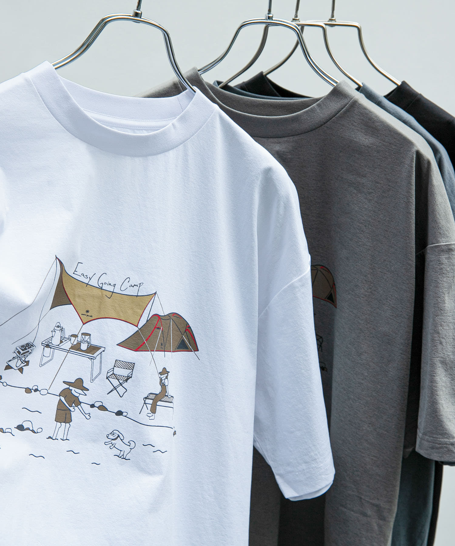 『別注』Snow Peak×DOORS　WaterActive Print Tee WHITE L