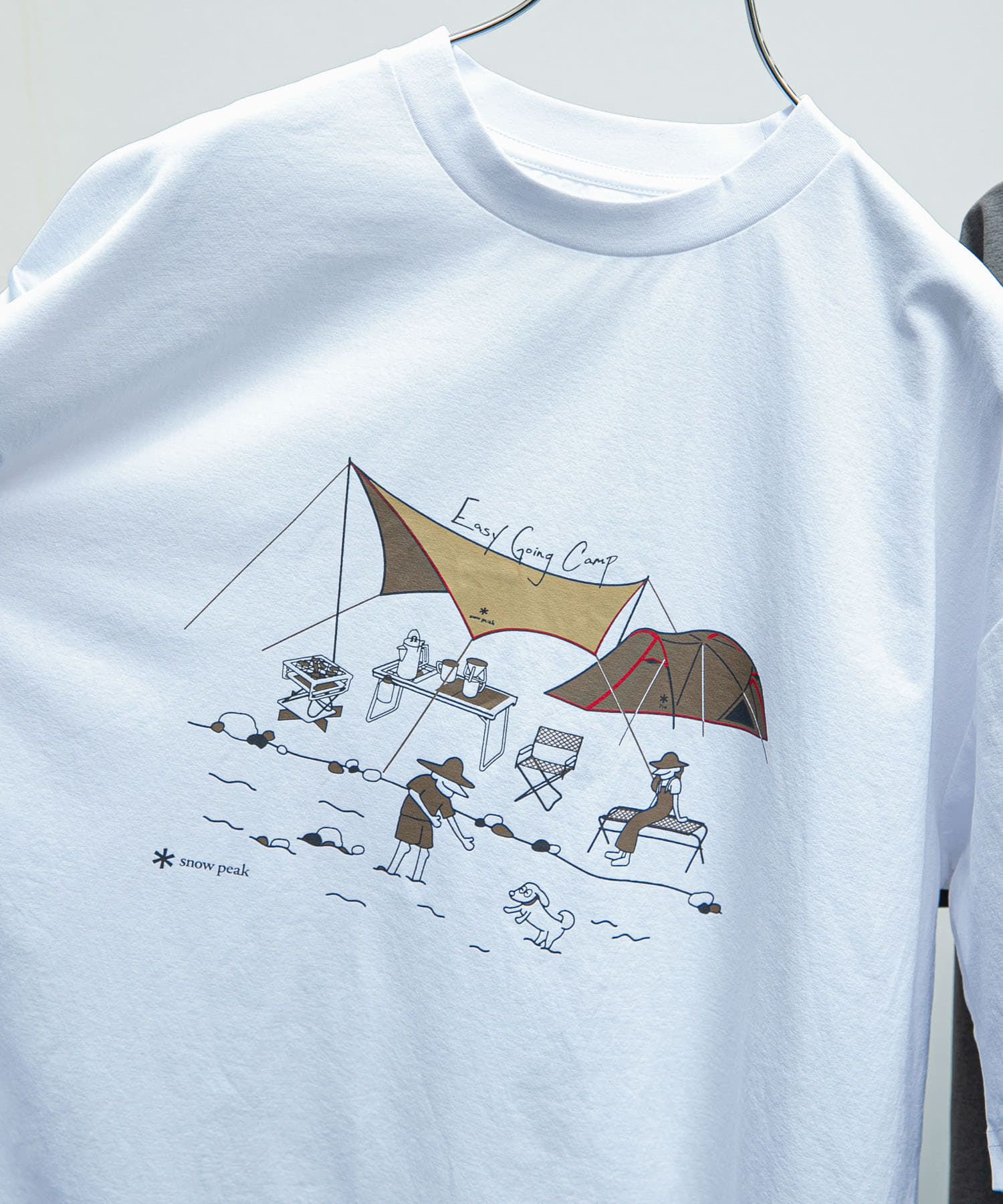 『別注』Snow Peak×DOORS　WaterActive Print Tee WHITE L