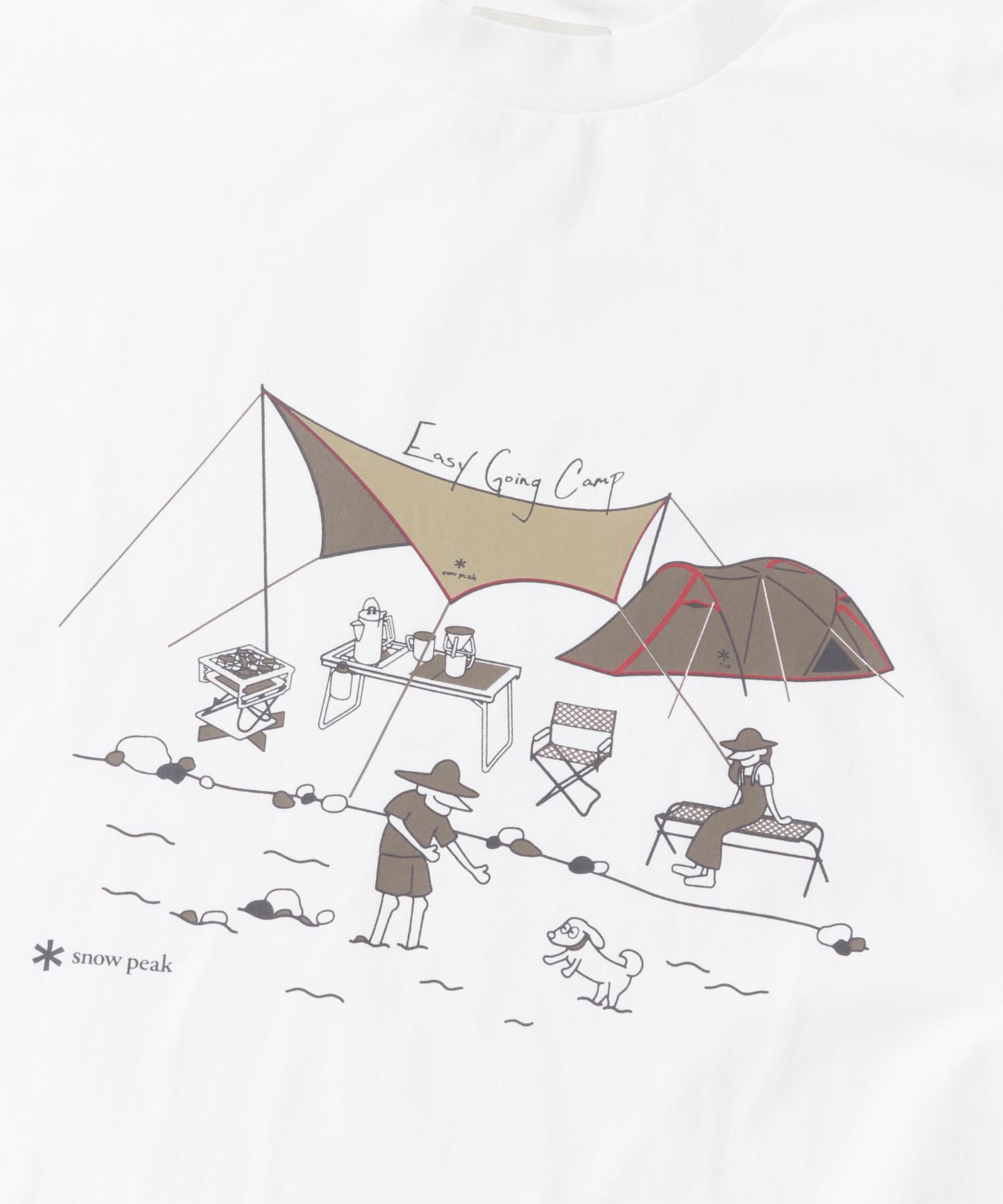 『別注』Snow Peak×DOORS　WaterActive Print Tee WHITE M