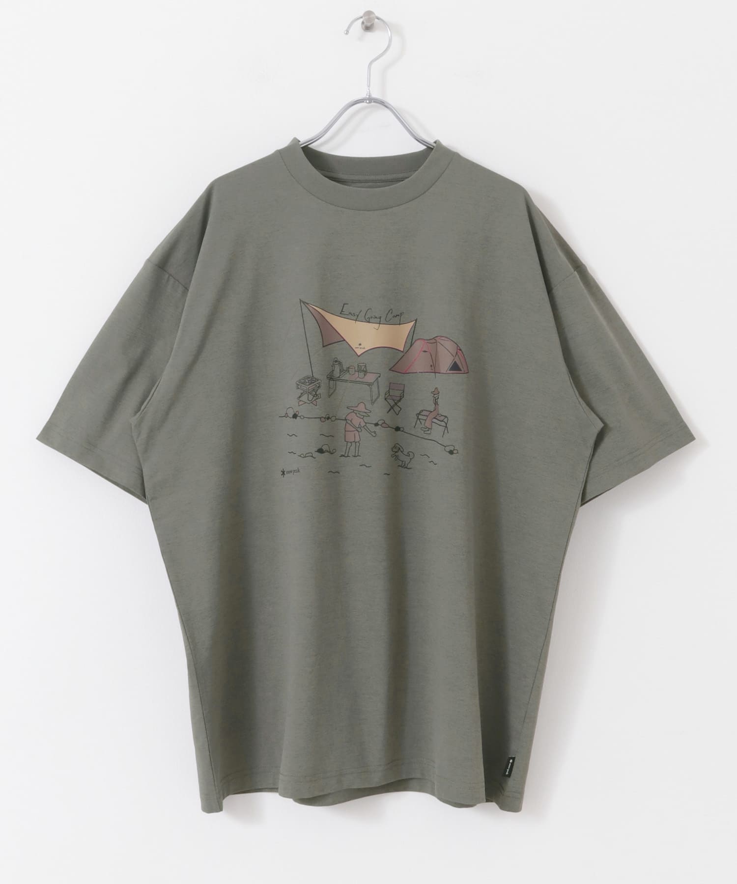 『別注』Snow Peak×DOORS　WaterActive Print Tee LIGHTOLIVE M