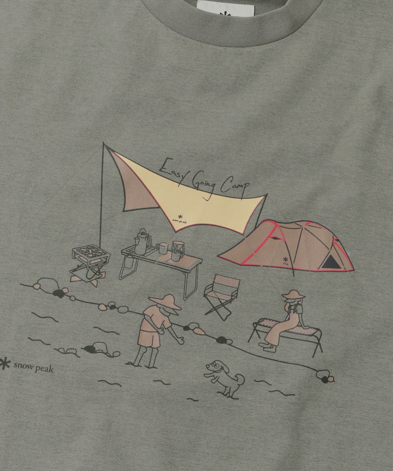 『別注』Snow Peak×DOORS　WaterActive Print Tee LIGHTOLIVE M