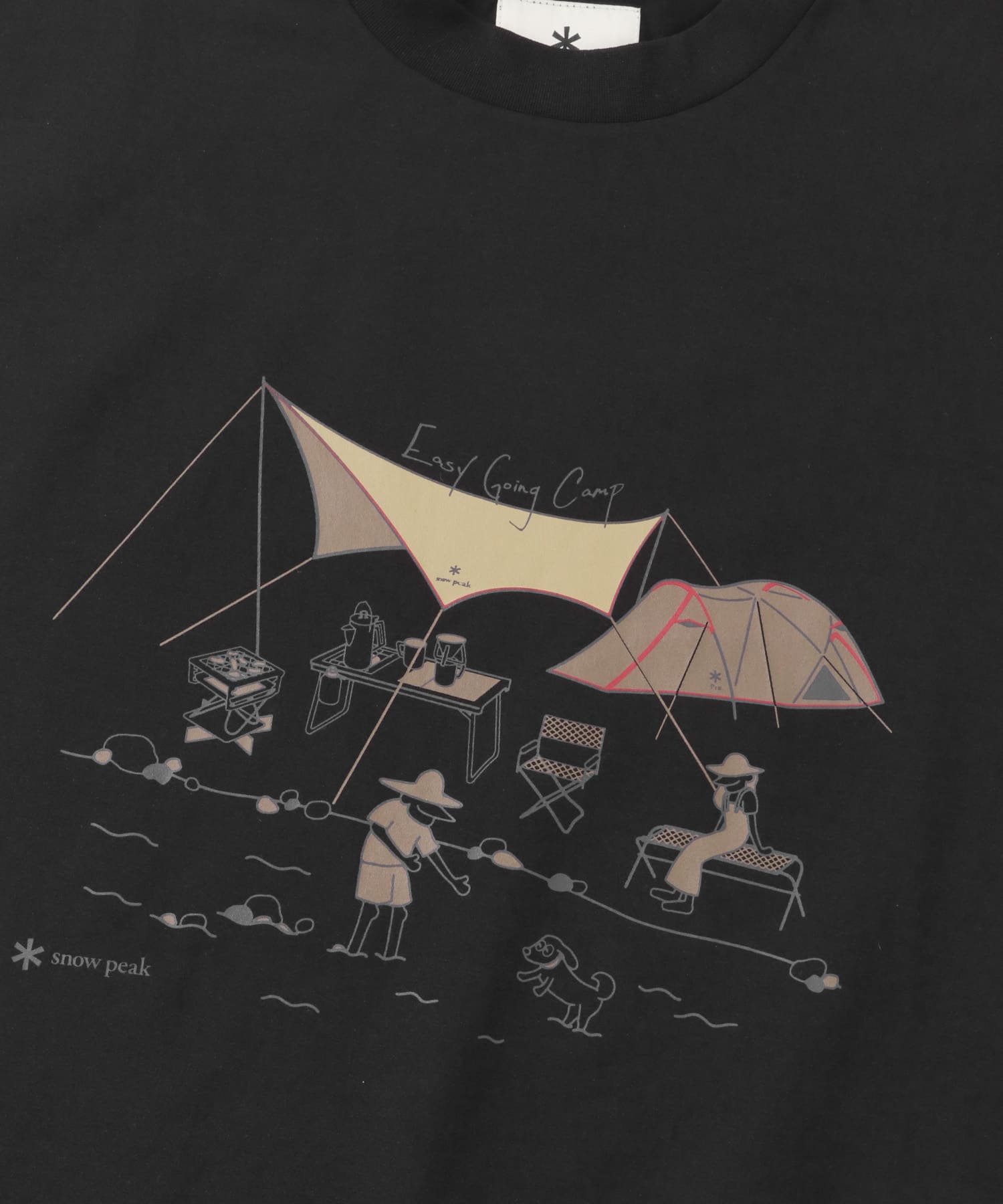 『別注』Snow Peak×DOORS　WaterActive Print Tee BLACK M