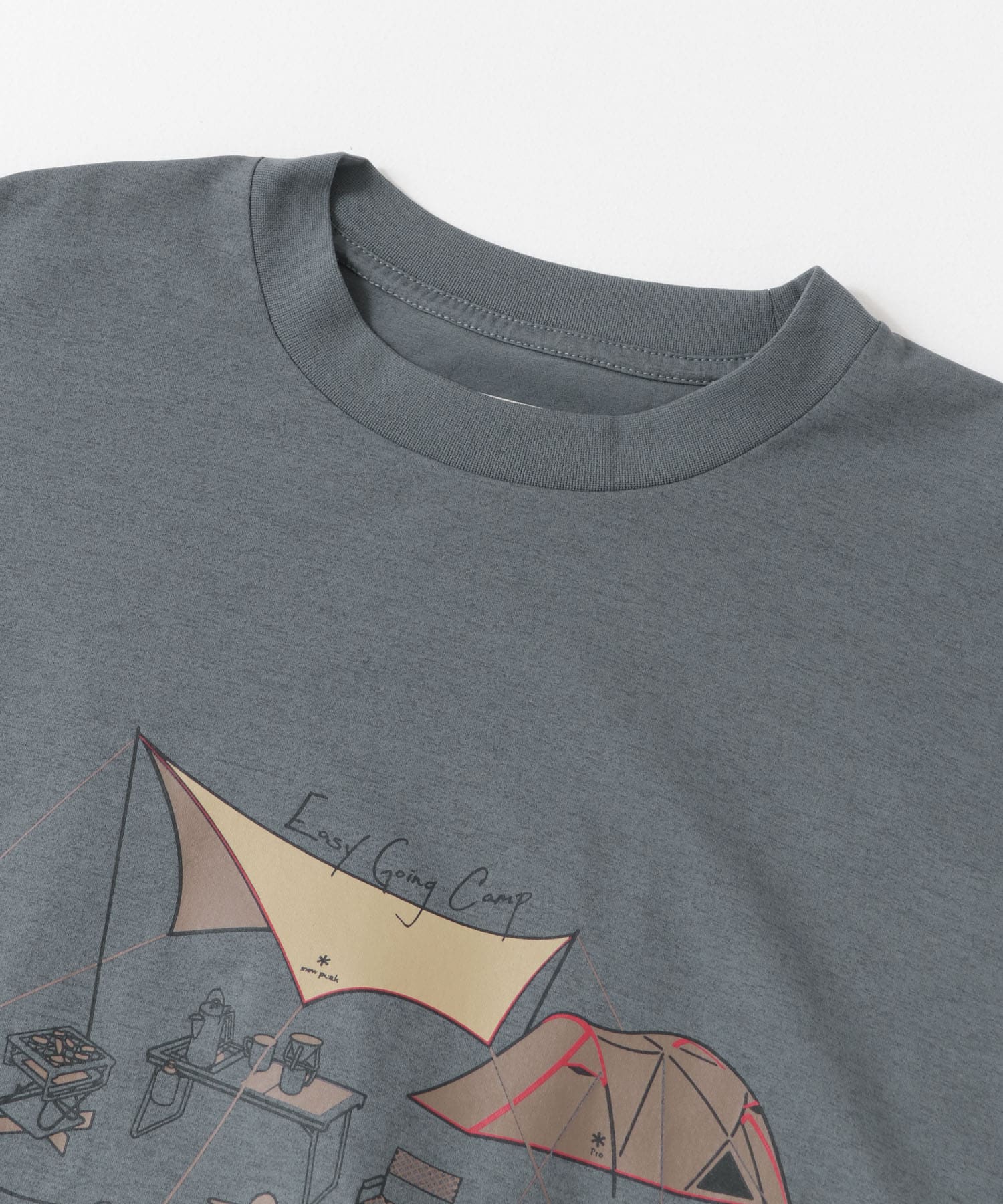 『別注』Snow Peak×DOORS　WaterActive Print Tee GREY M