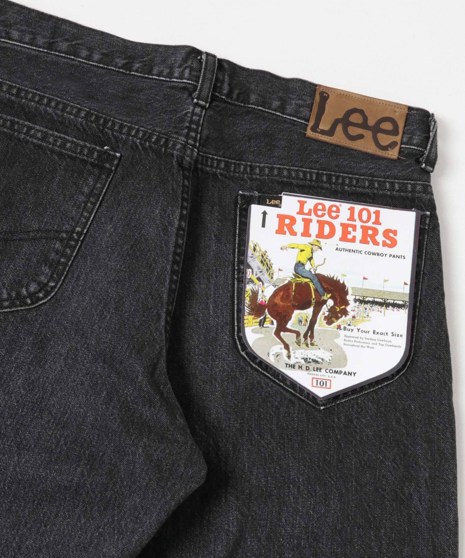 『別注』Lee101×DOORS　STRAIGTPANTS BLK USED 28