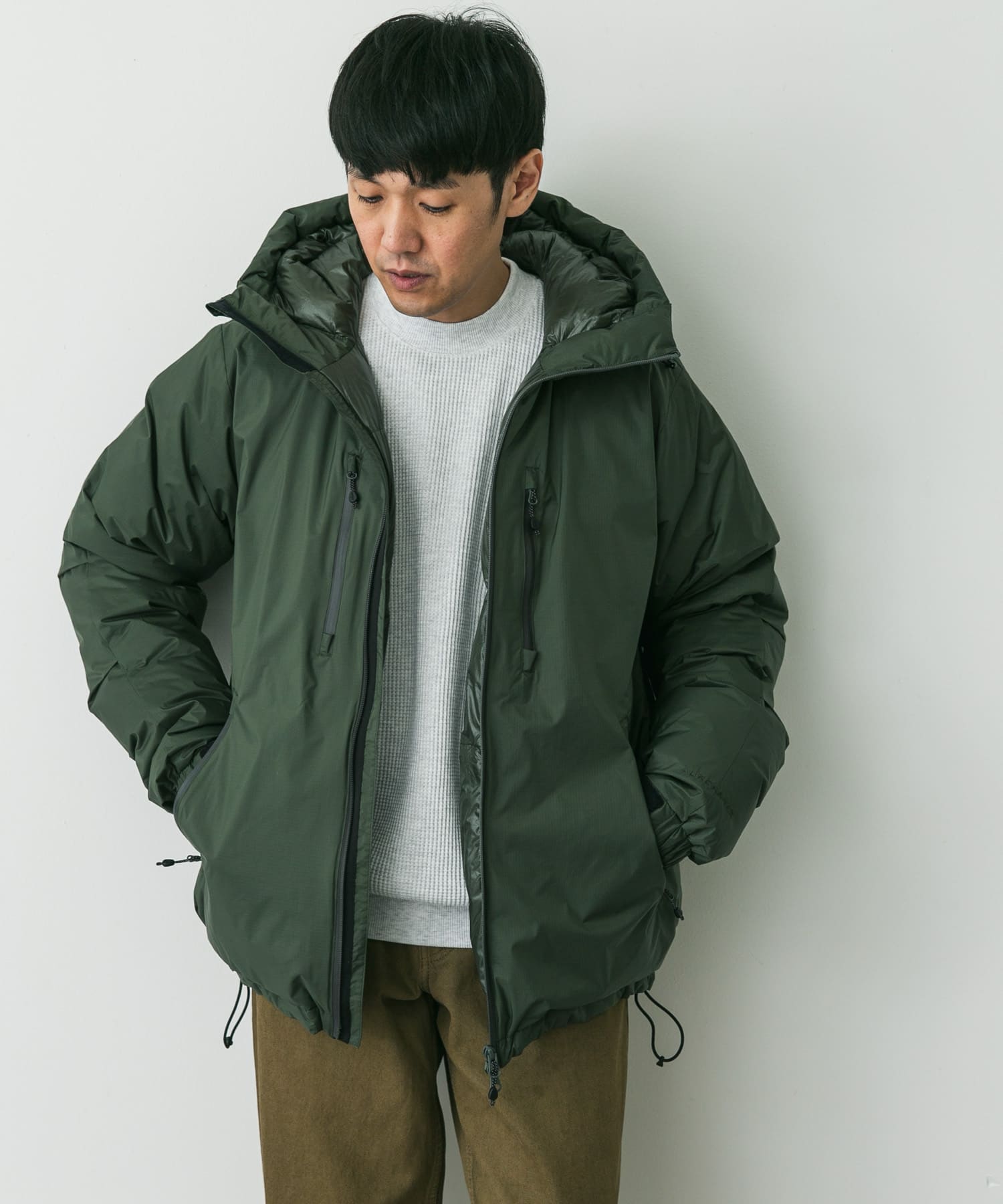 『別注』NANGA×DOORS　AURORA TEX DOWN PARKA Alphagreen L