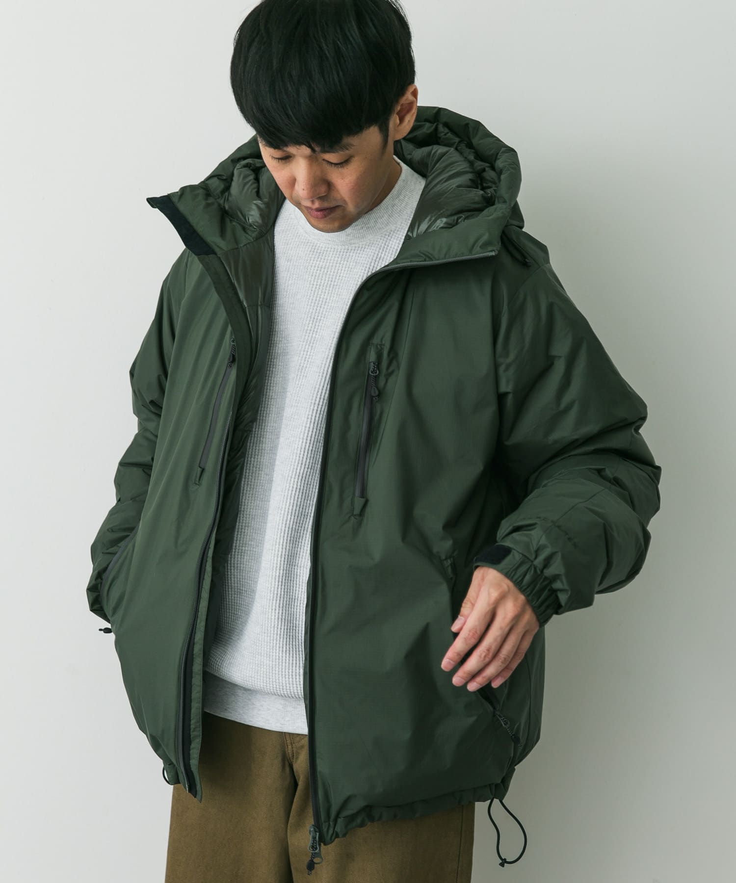 『別注』NANGA×DOORS　AURORA TEX DOWN PARKA Alphagreen L
