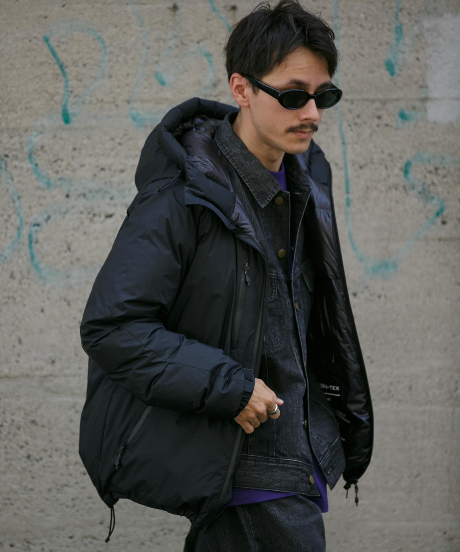 『別注』NANGA×DOORS　AURORA TEX DOWN PARKA Neo Black S
