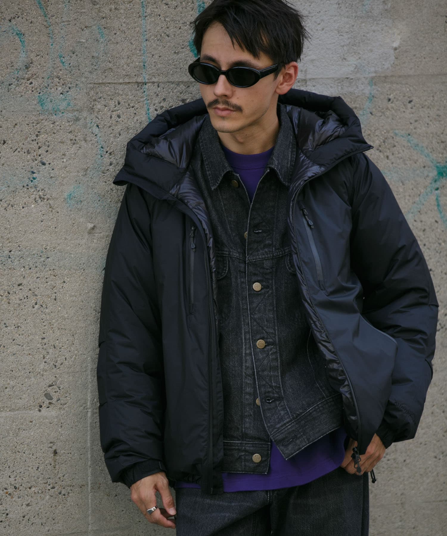 『別注』NANGA×DOORS　AURORA TEX DOWN PARKA Neo Black S