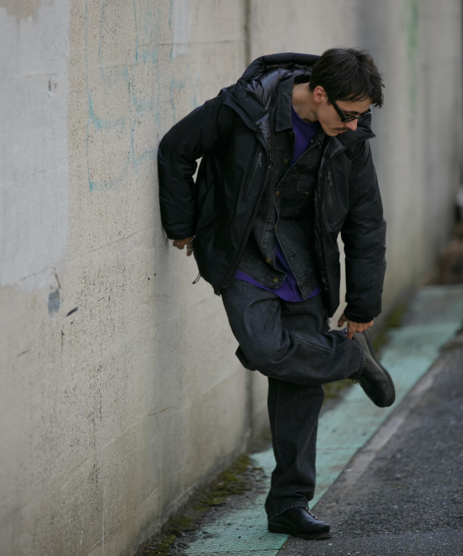『別注』NANGA×DOORS　AURORA TEX DOWN PARKA Neo Black M