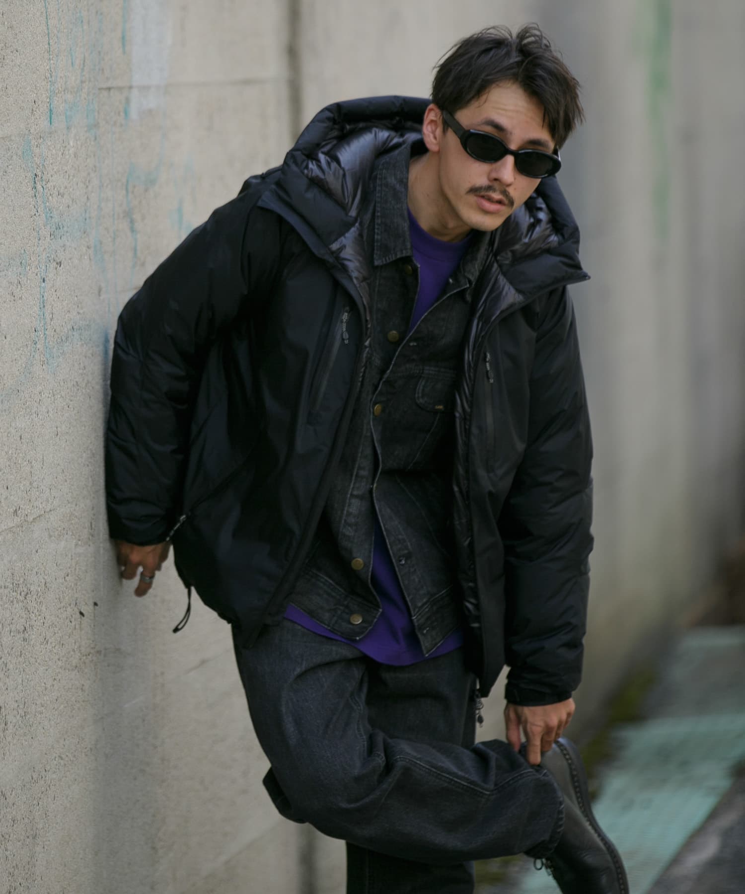 『別注』NANGA×DOORS　AURORA TEX DOWN PARKA Neo Black M