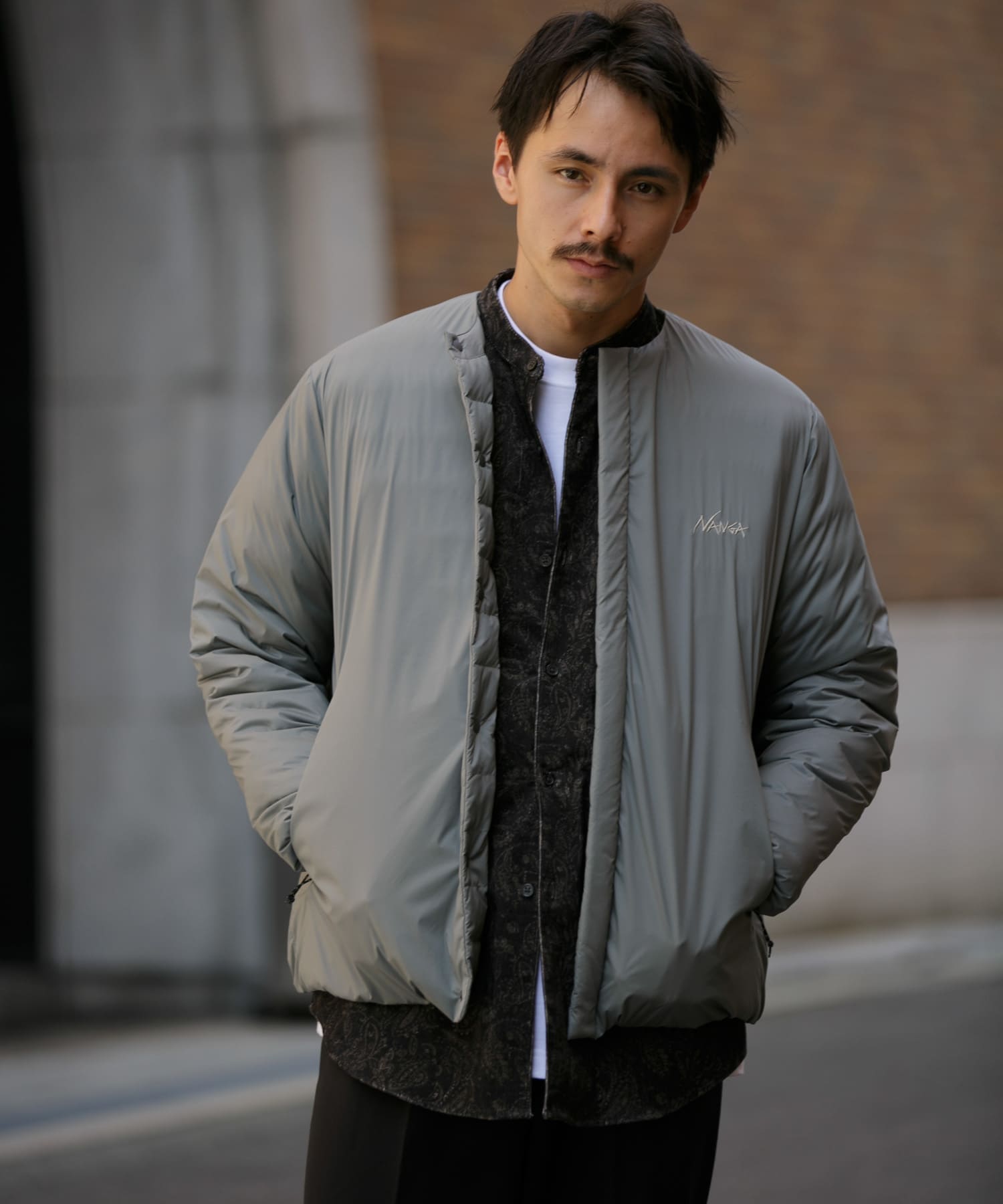 『別注』NANGA×DOORS　REVERSIBLE DOWN JACKET Stone Gray S