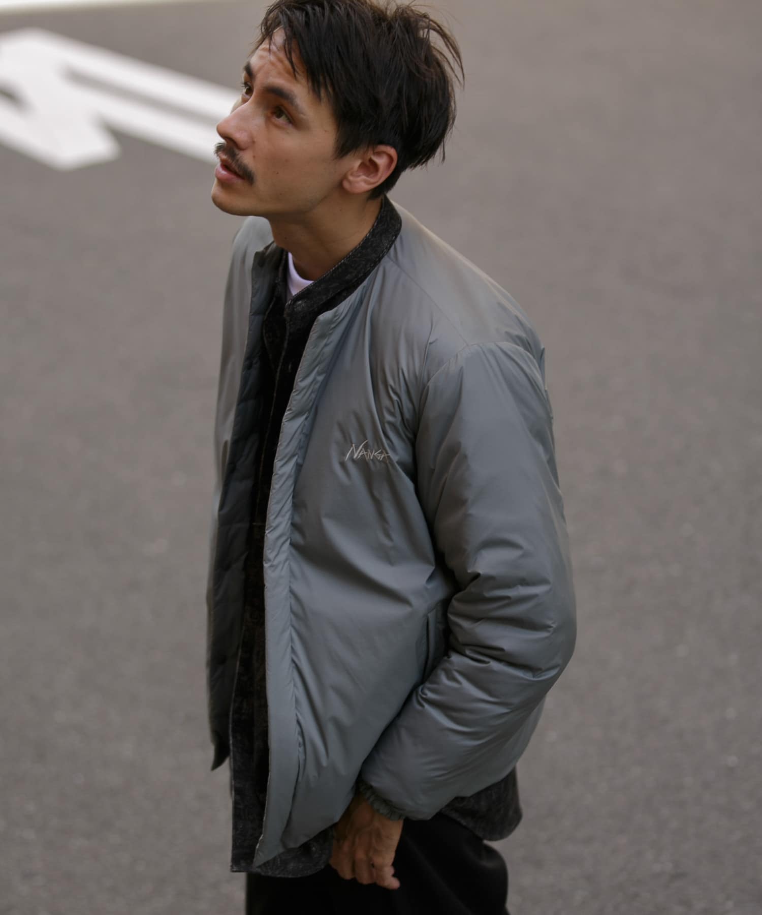 『別注』NANGA×DOORS　REVERSIBLE DOWN JACKET Stone Gray S