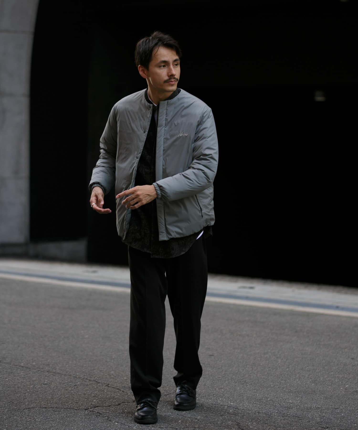 『別注』NANGA×DOORS　REVERSIBLE DOWN JACKET Stone Gray S